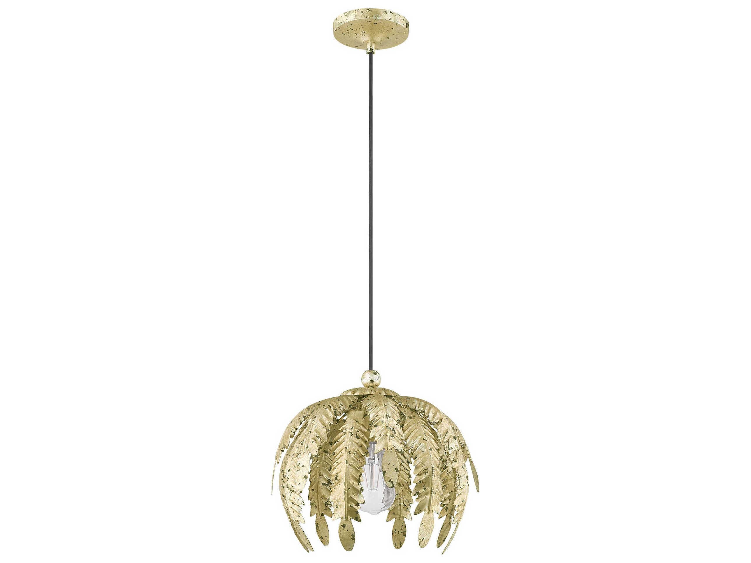 Livex Lighting Acanthus 1-Light Winter Gold Pendant