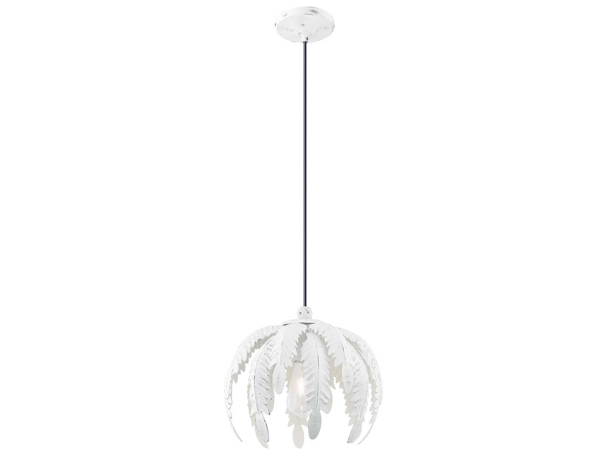 Livex Lighting Acanthus 1-Light Antique White Pendant