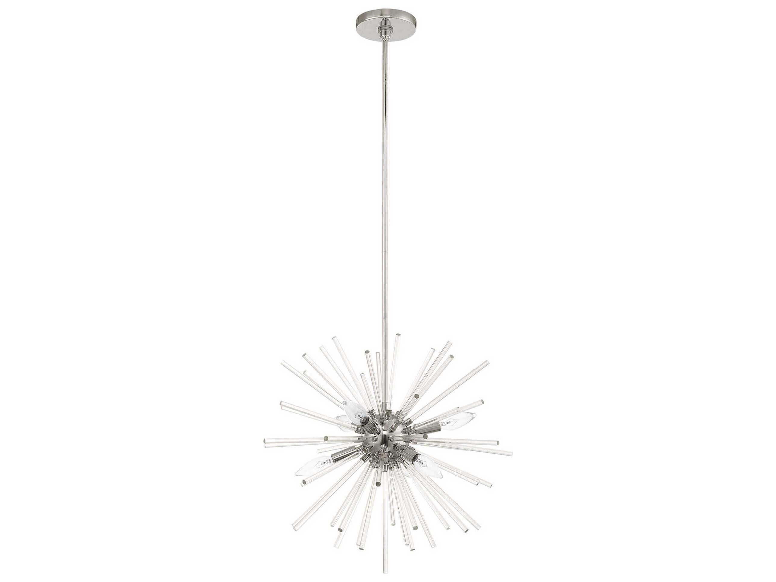 Livex Lighting Utopia 6-Light Polished Chrome Crystal Sputnik Pendant