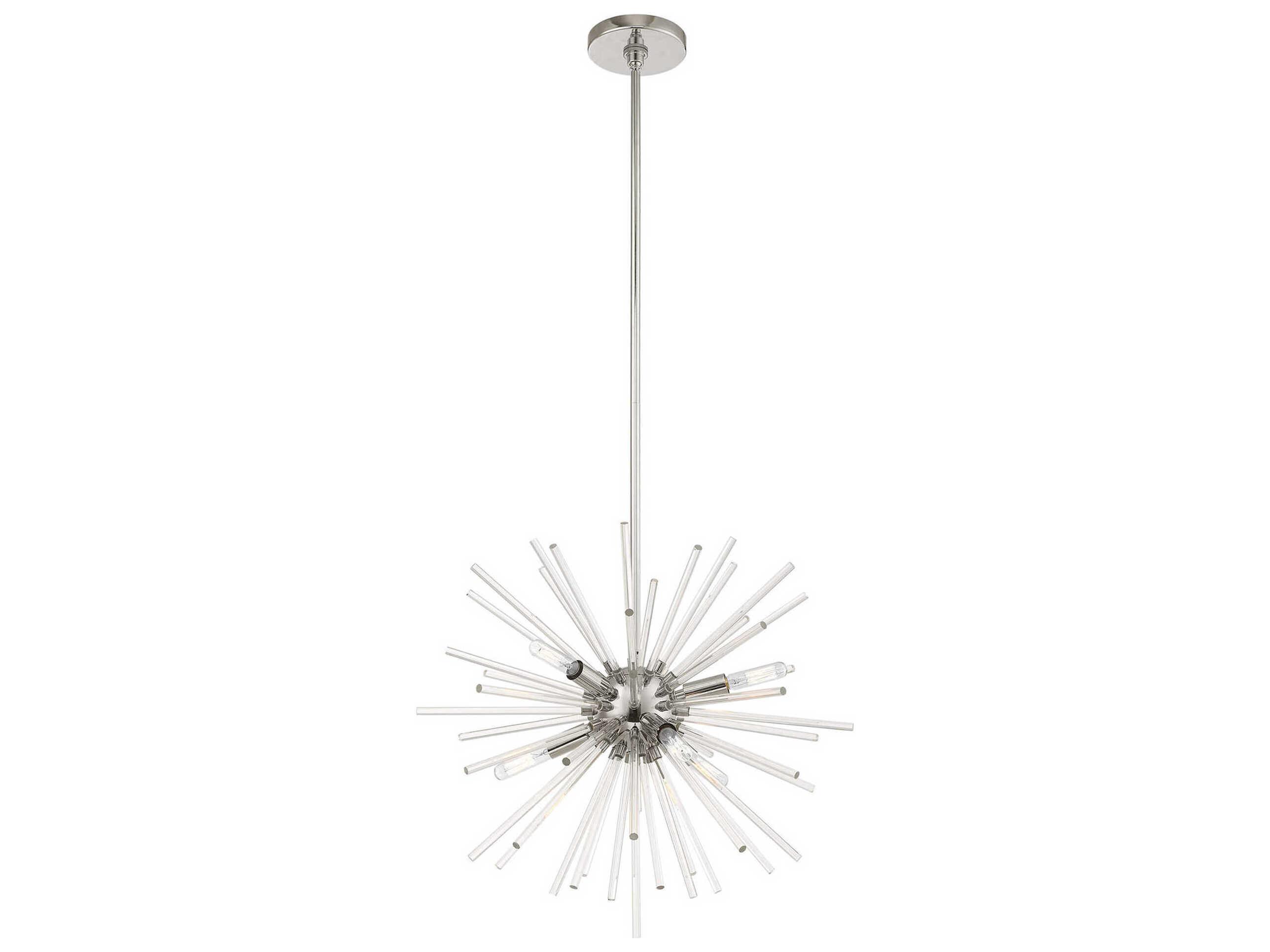 Livex Lighting Utopia 6-Light Polished Chrome Crystal Sputnik Pendant