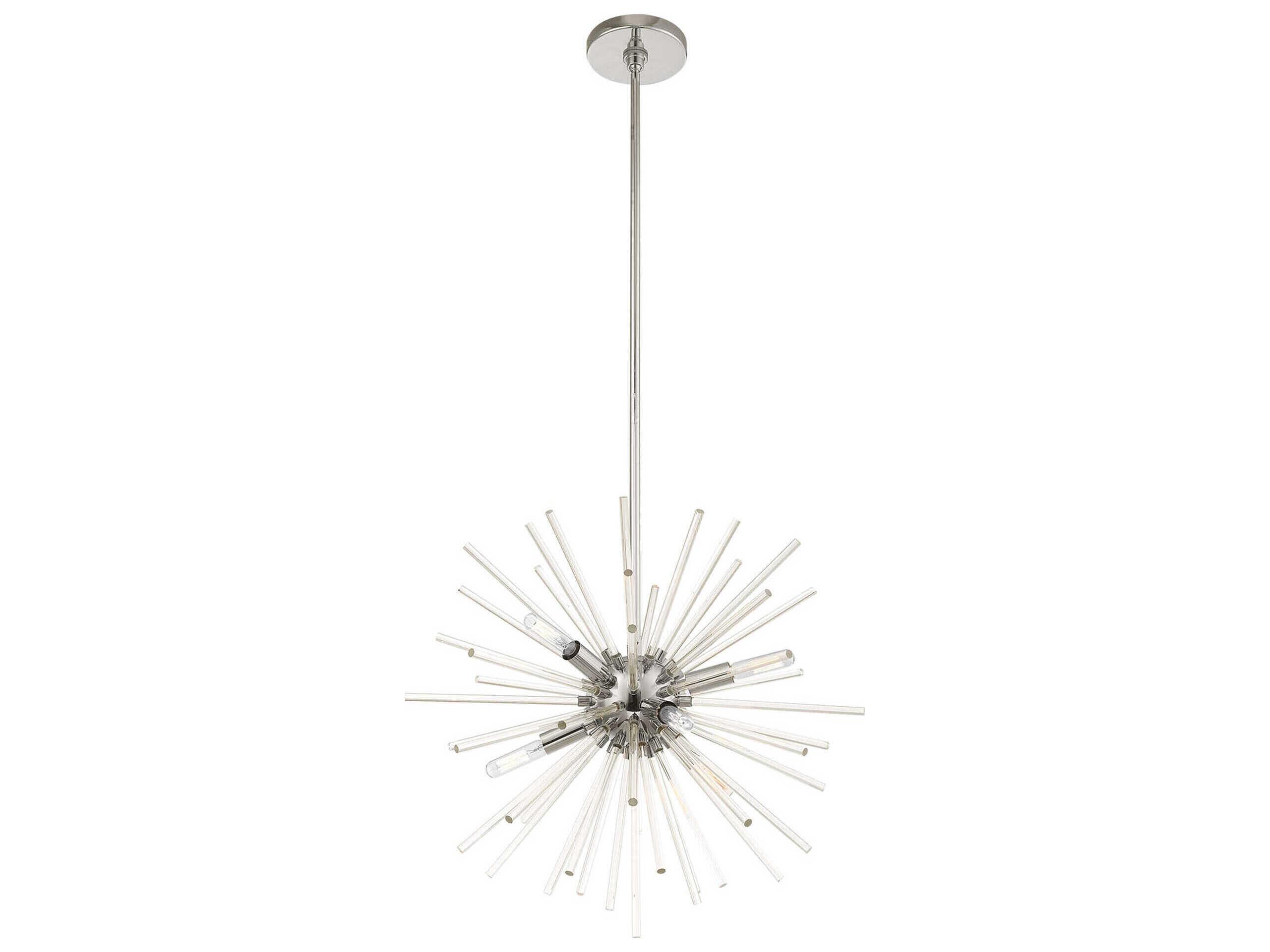 Livex Lighting Utopia 6-Light Polished Chrome Crystal Sputnik Pendant