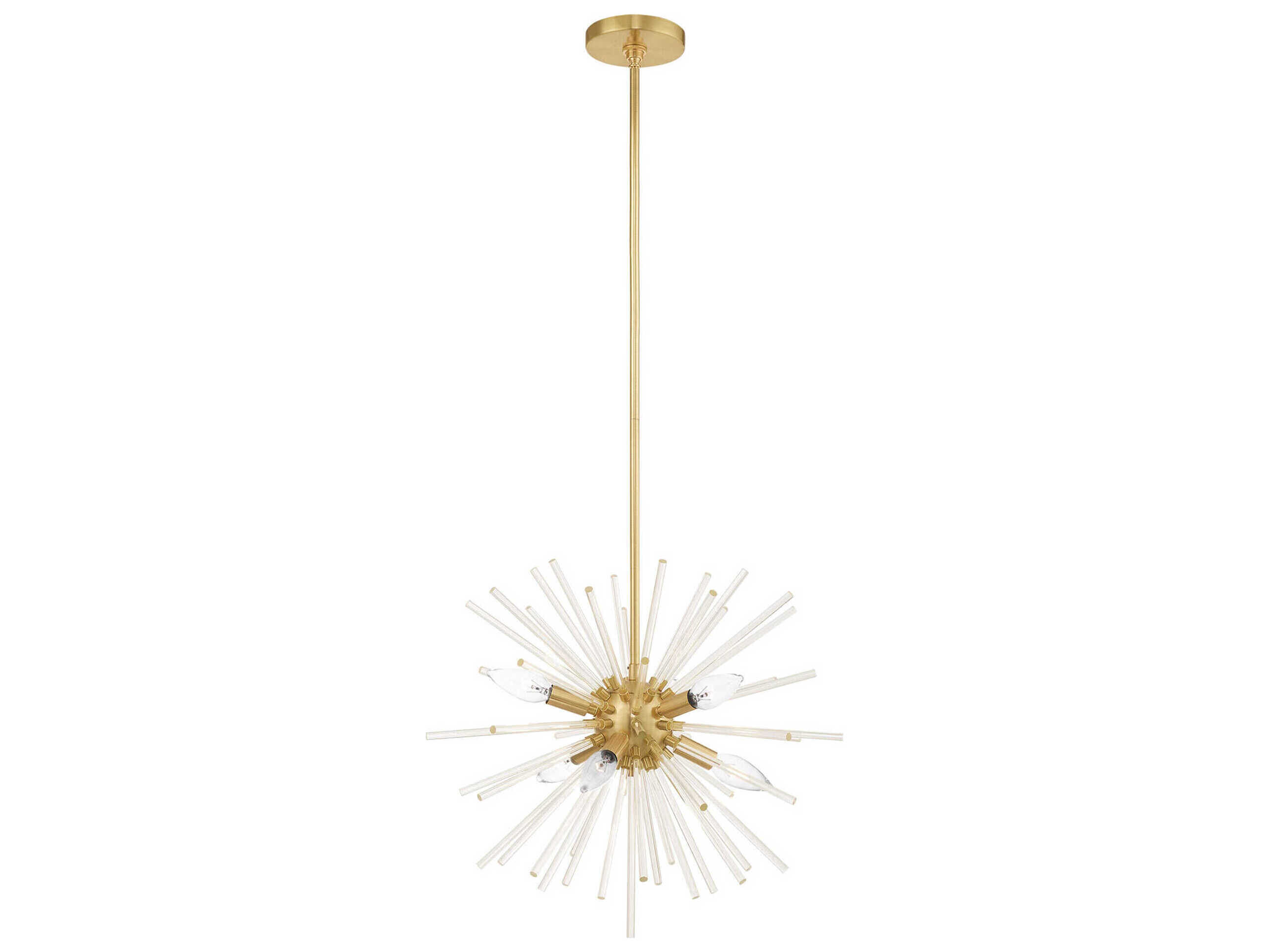 Livex Lighting Utopia 6-Light Satin Brass Crystal Pendant