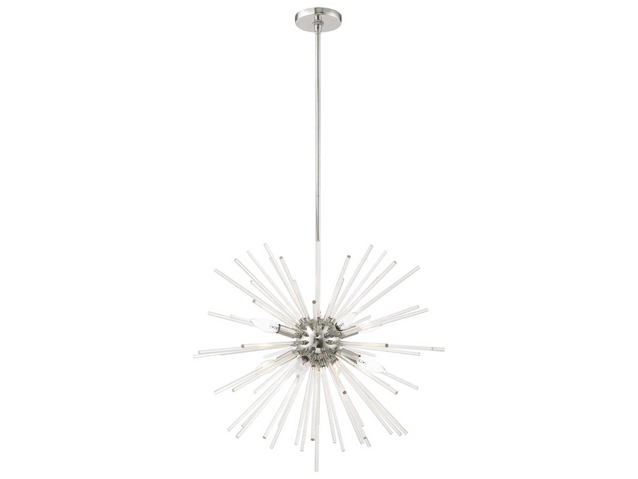 Livex Lighting Utopia 8-Light Polished Chrome Crystal Sputnik Pendant
