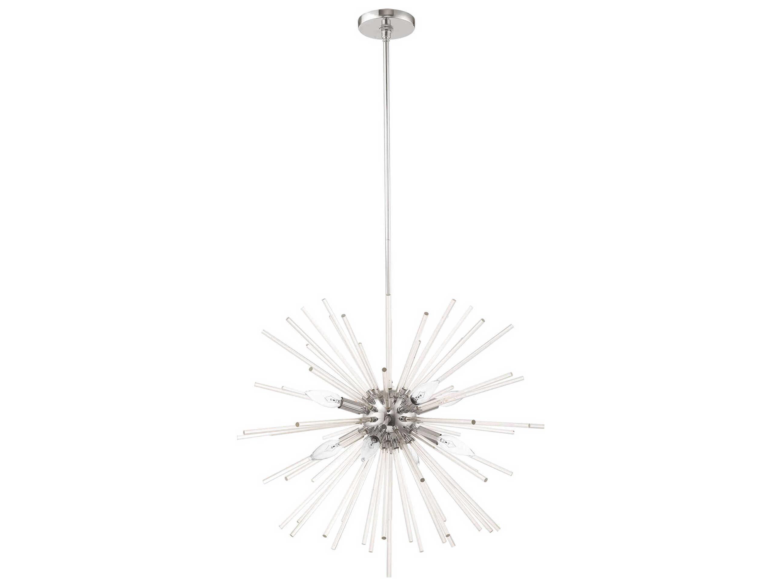 Livex Lighting Utopia 8-Light Polished Chrome Crystal Sputnik Pendant