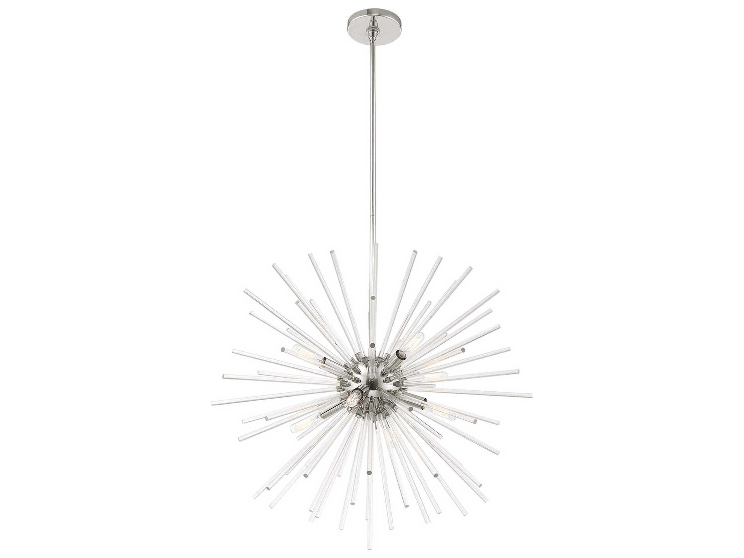 Livex Lighting Utopia 8-Light Polished Chrome Crystal Sputnik Pendant