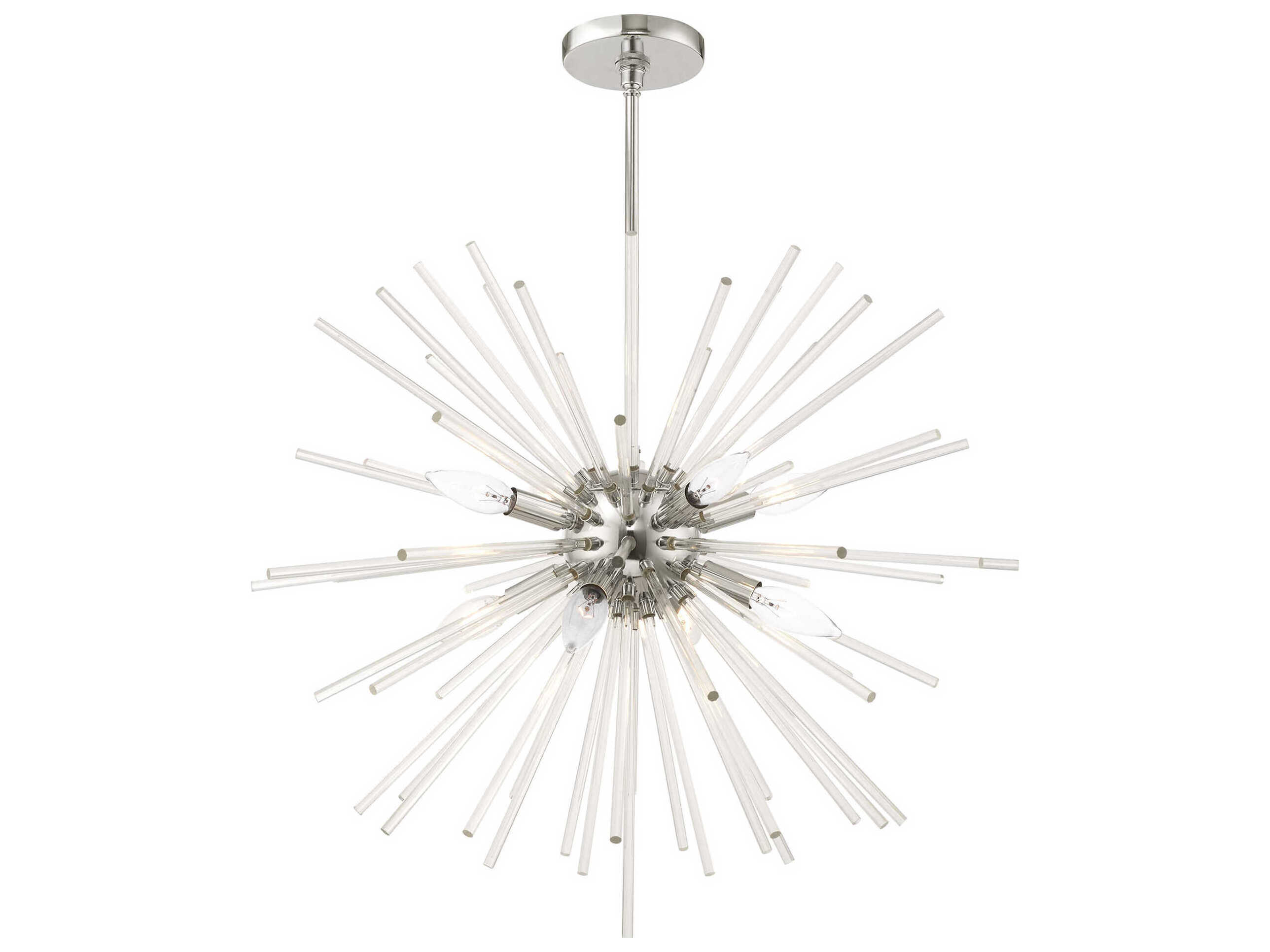 Livex Lighting Utopia 8-Light Polished Chrome Crystal Sputnik Pendant
