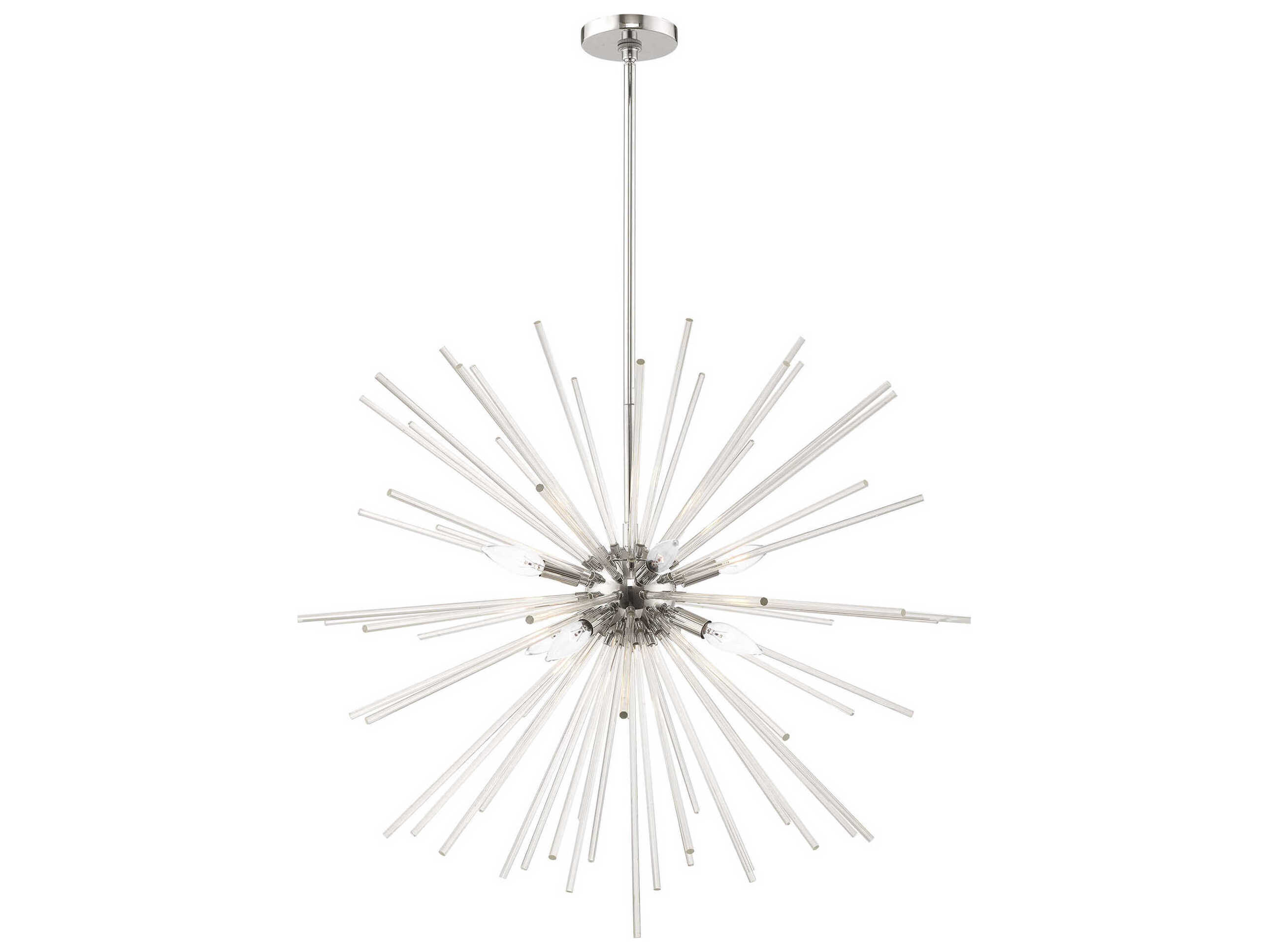 Livex Lighting Utopia 8-Light Polished Chrome Clear Crystal Sputnik Pendant