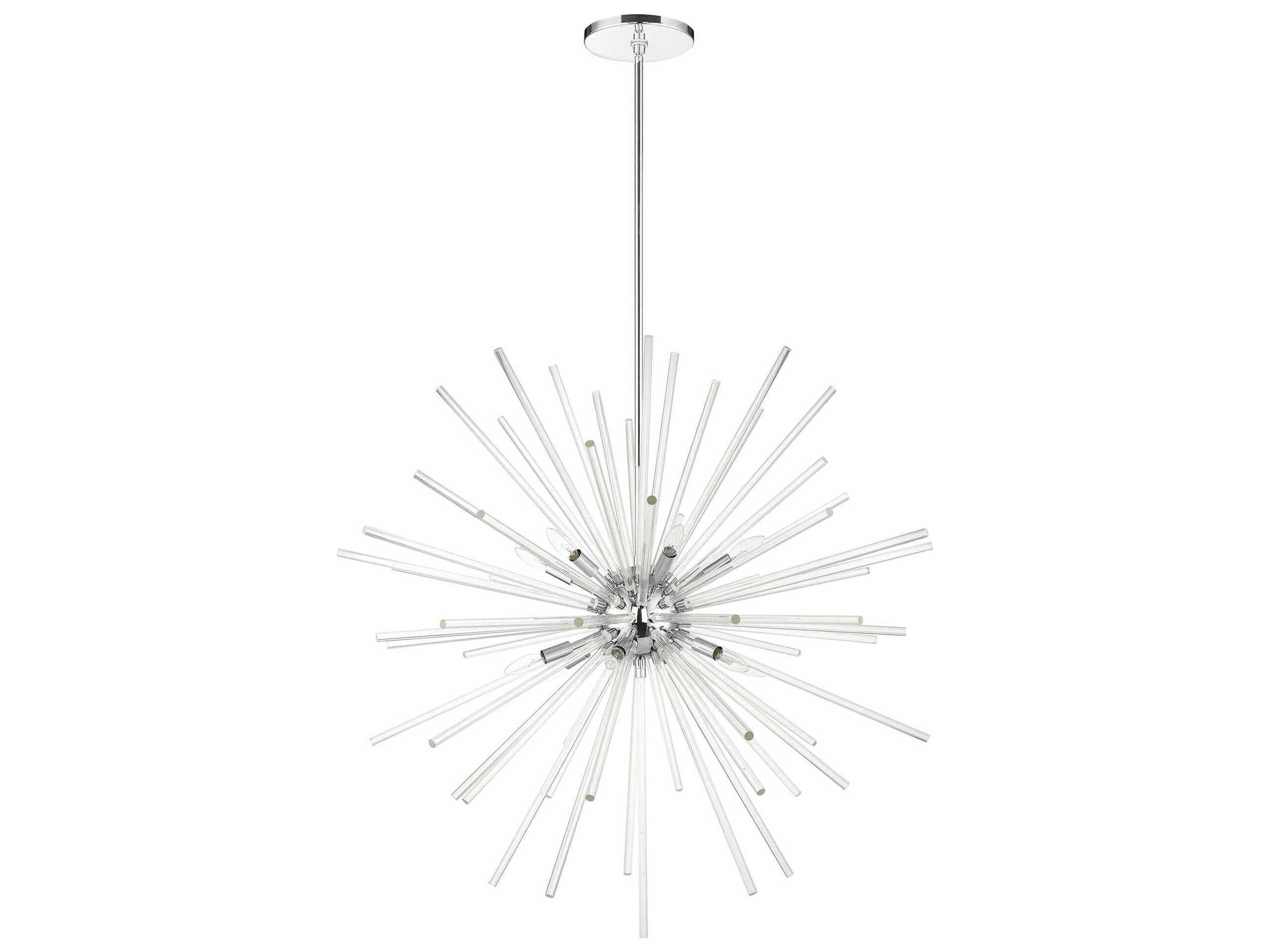 Livex Lighting Utopia 12-Light Polished Chrome Crystal Sputnik Pendant