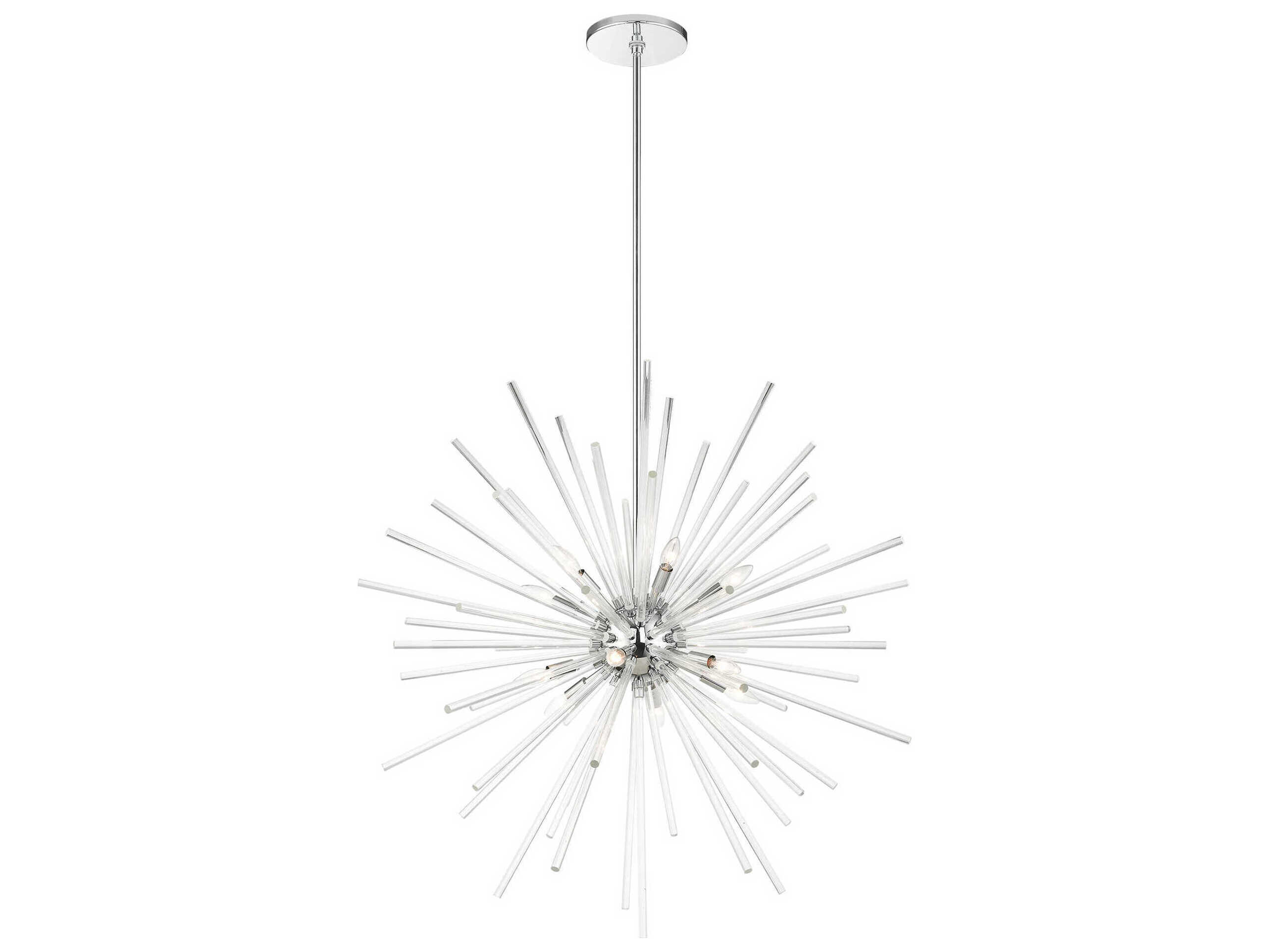 Livex Lighting Utopia 12-Light Polished Chrome Crystal Sputnik Pendant