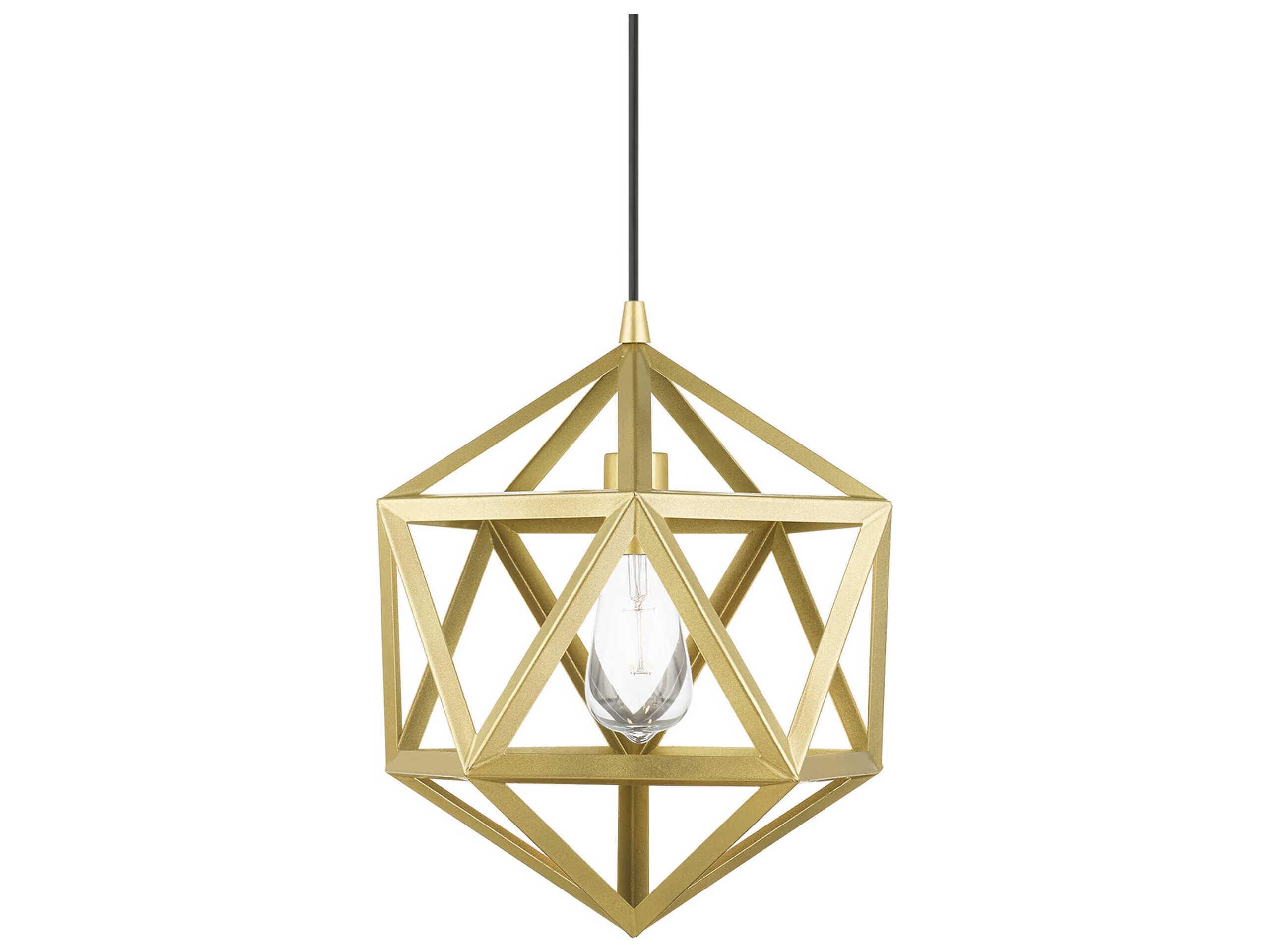Livex Lighting Ashland 1-Light Soft Gold Geometric Pendant