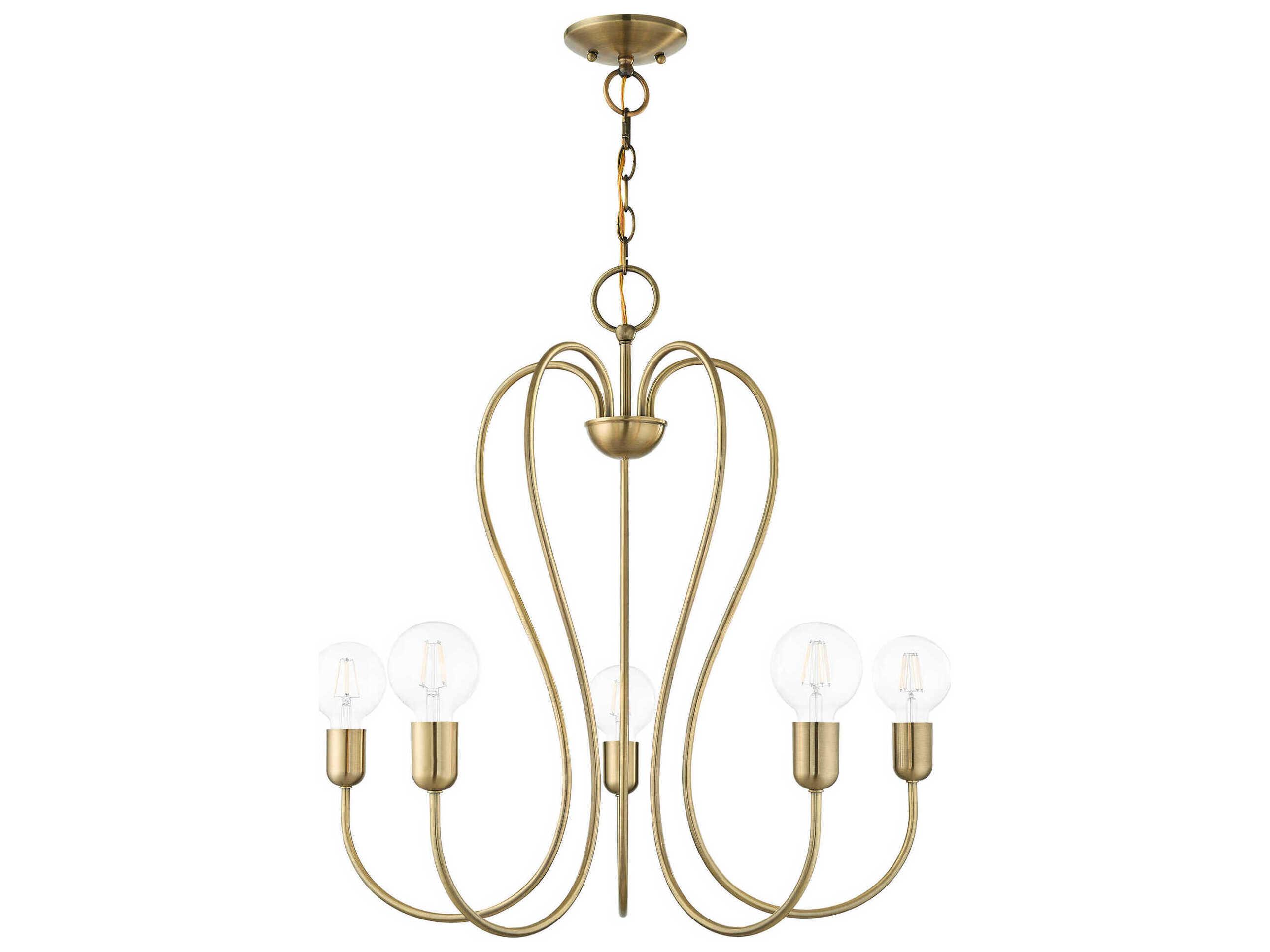 Livex Lighting Lucerne 5-Light Antique Brass Chandelier