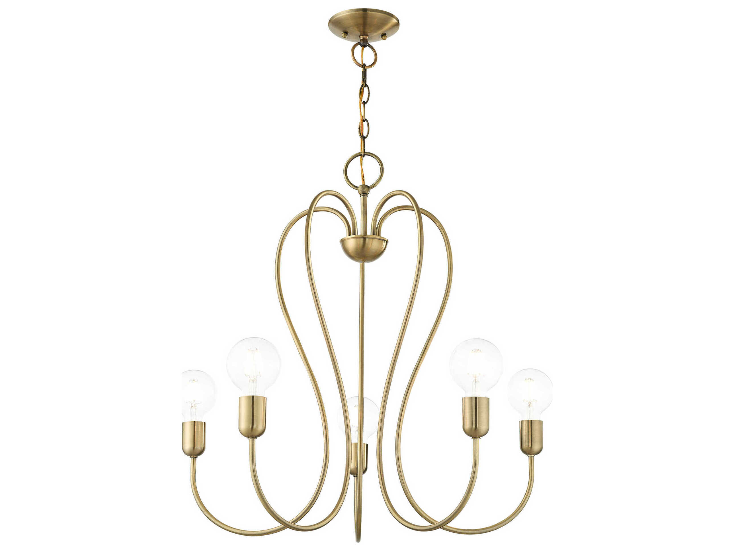 Livex Lighting Lucerne 5-Light Antique Brass Chandelier