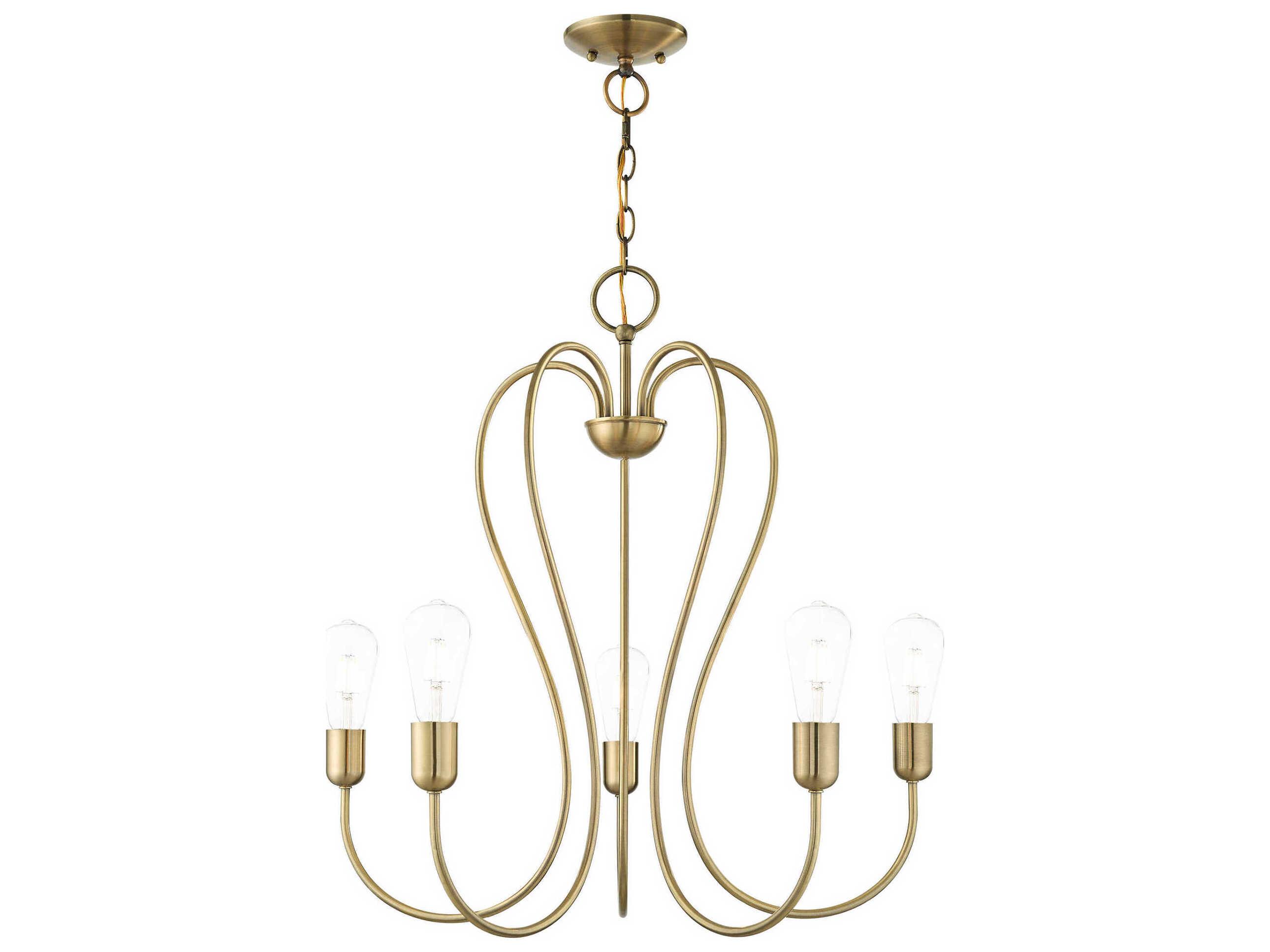 Livex Lighting Lucerne 5-Light Antique Brass Chandelier