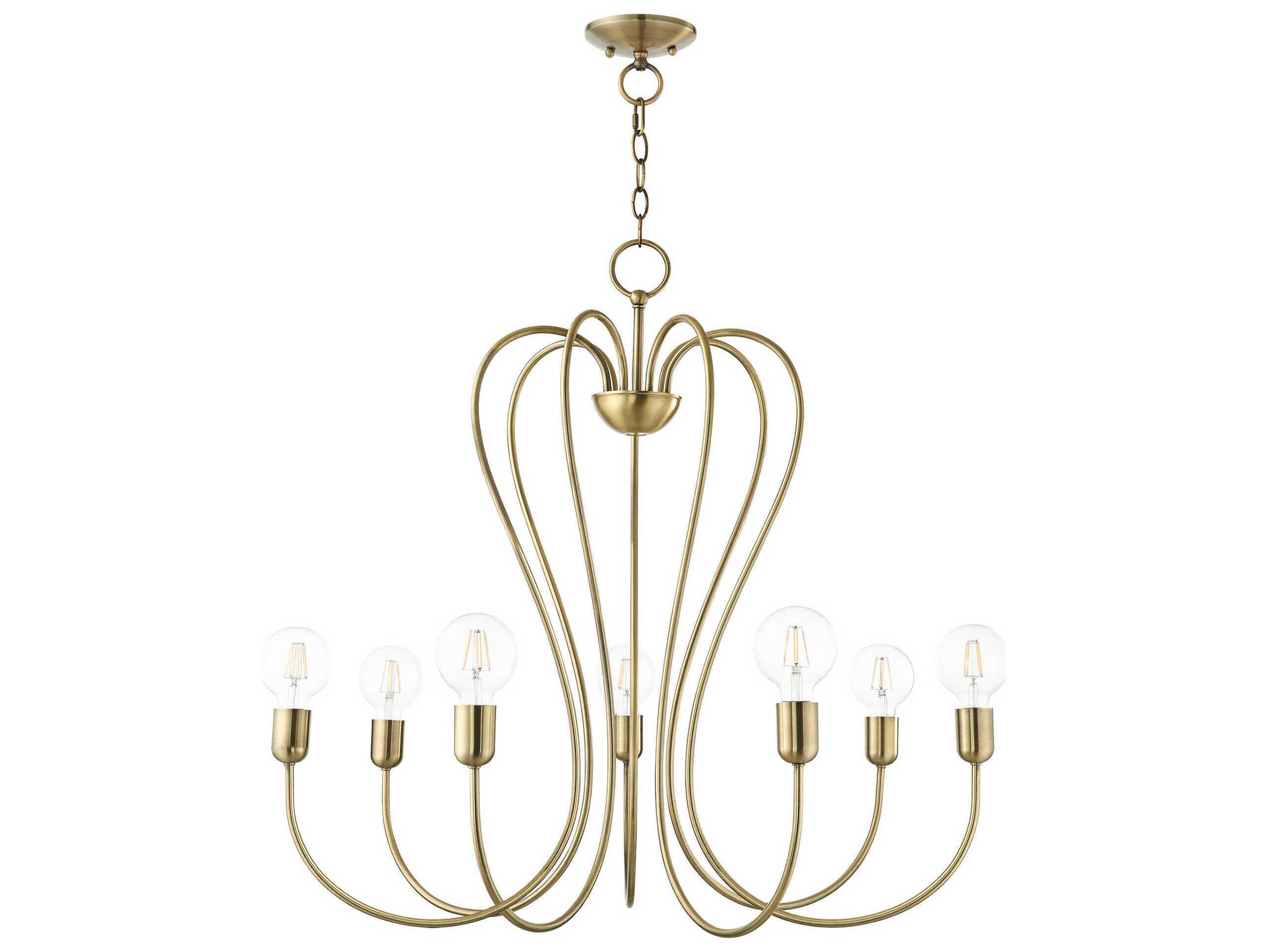 Livex Lighting Lucerne 7-Light Antique Brass Chandelier
