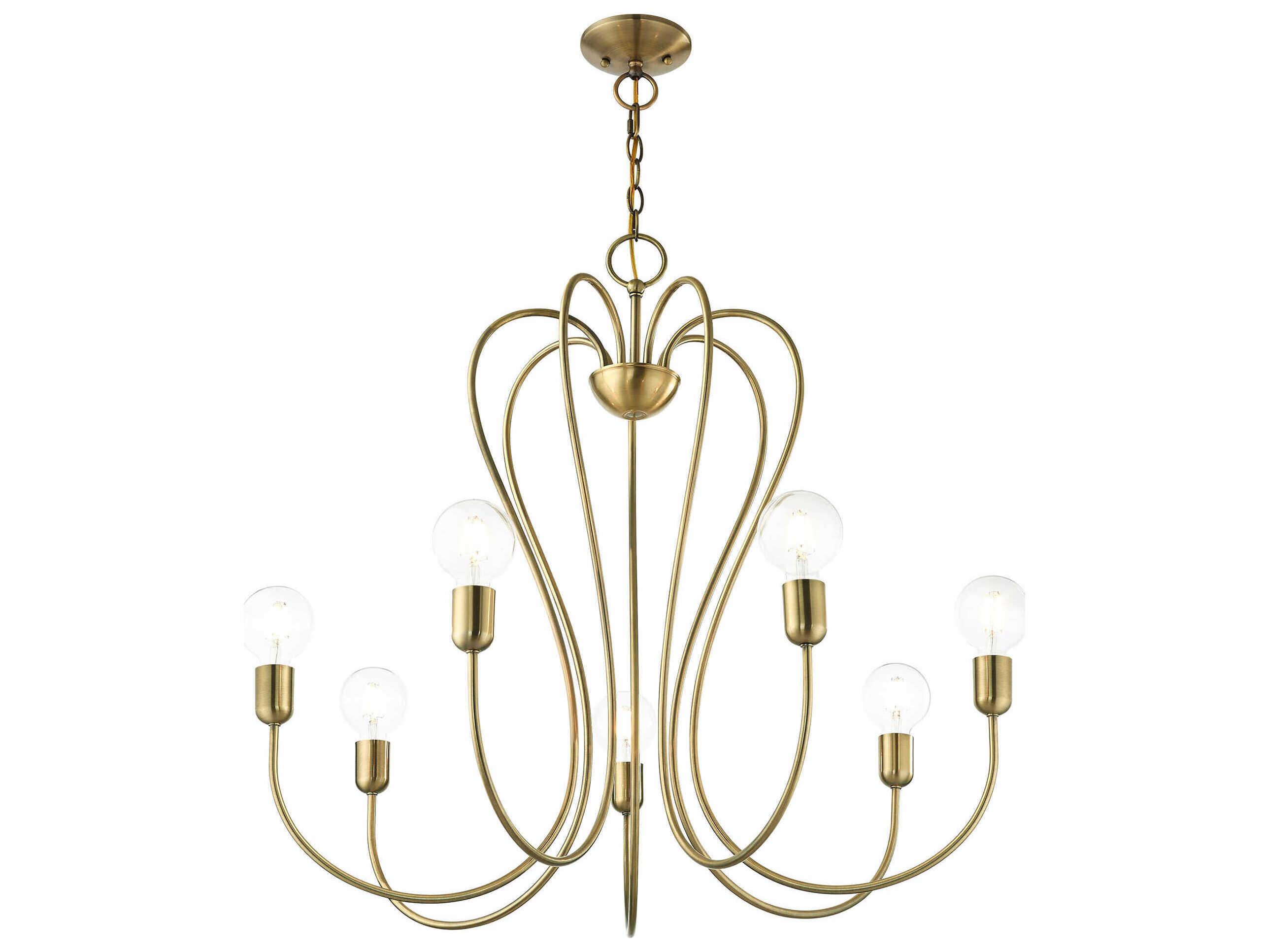 Livex Lighting Lucerne 7-Light Antique Brass Chandelier
