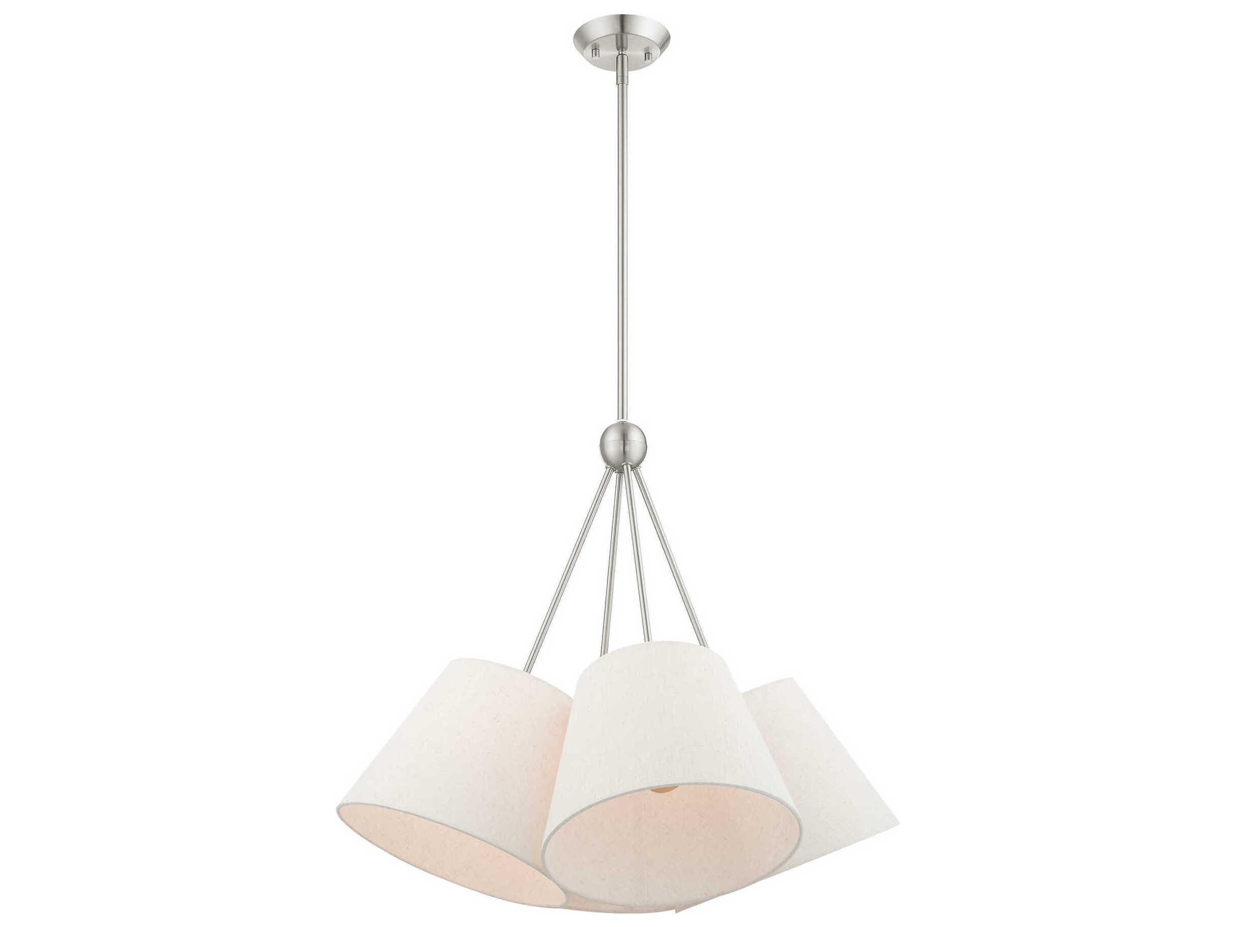Livex Lighting Prato 4-Light Brushed Nickel Empire Pendant