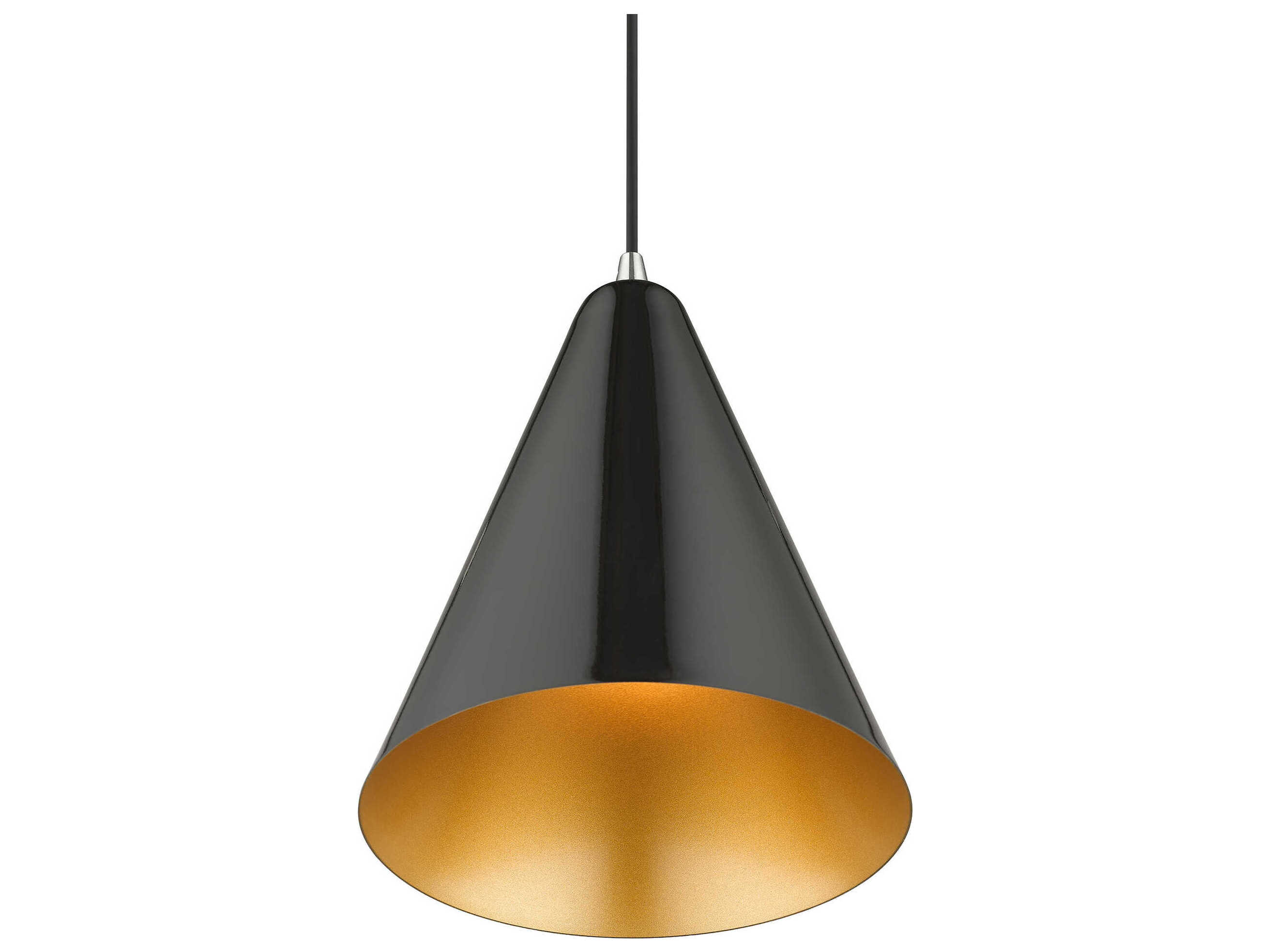 Livex Lighting Dulce 1-Light Black Polished Chrome Mini Pendant