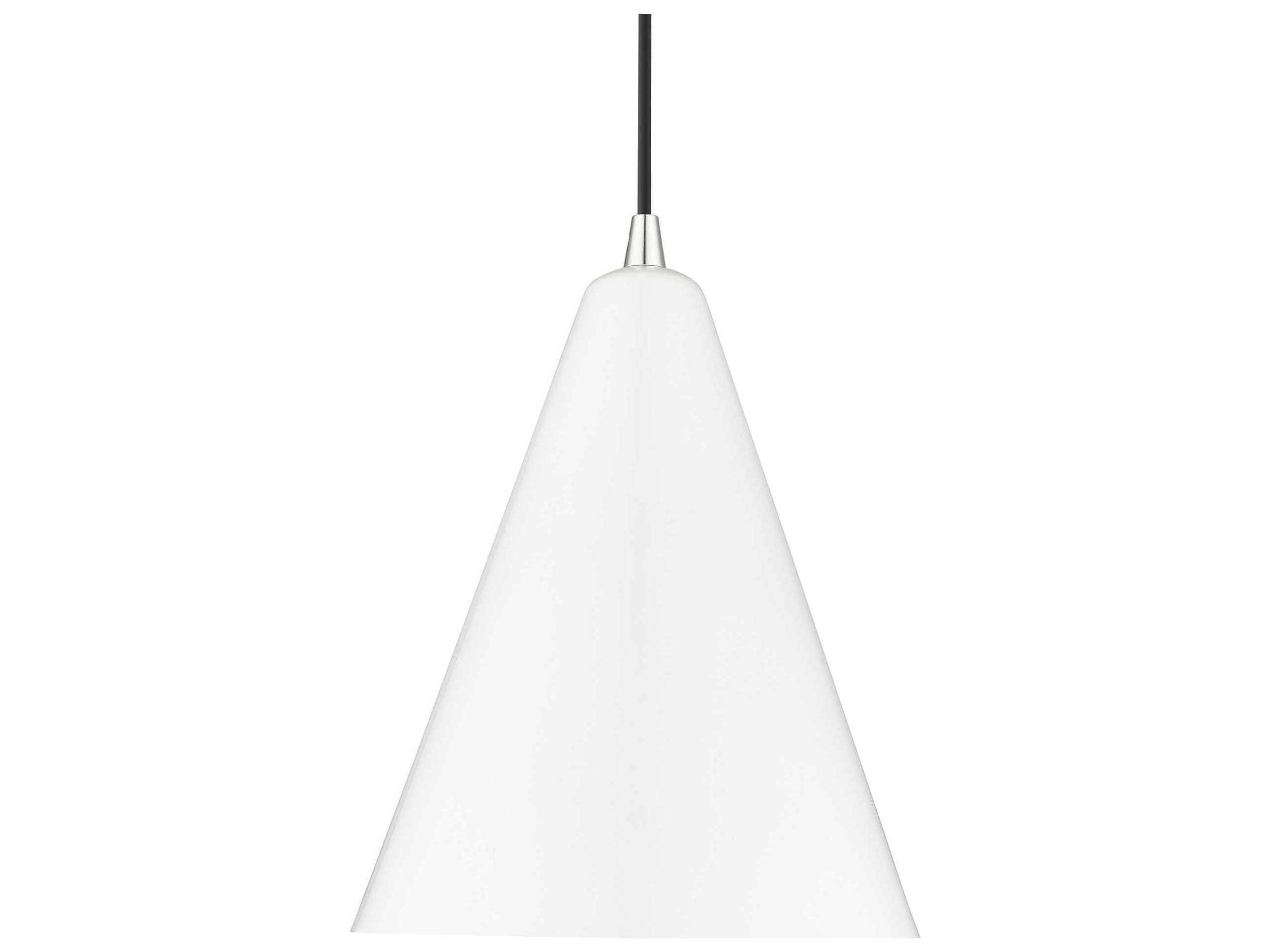 Livex Lighting Dulce 1-Light White Polished Chrome Mini Pendant