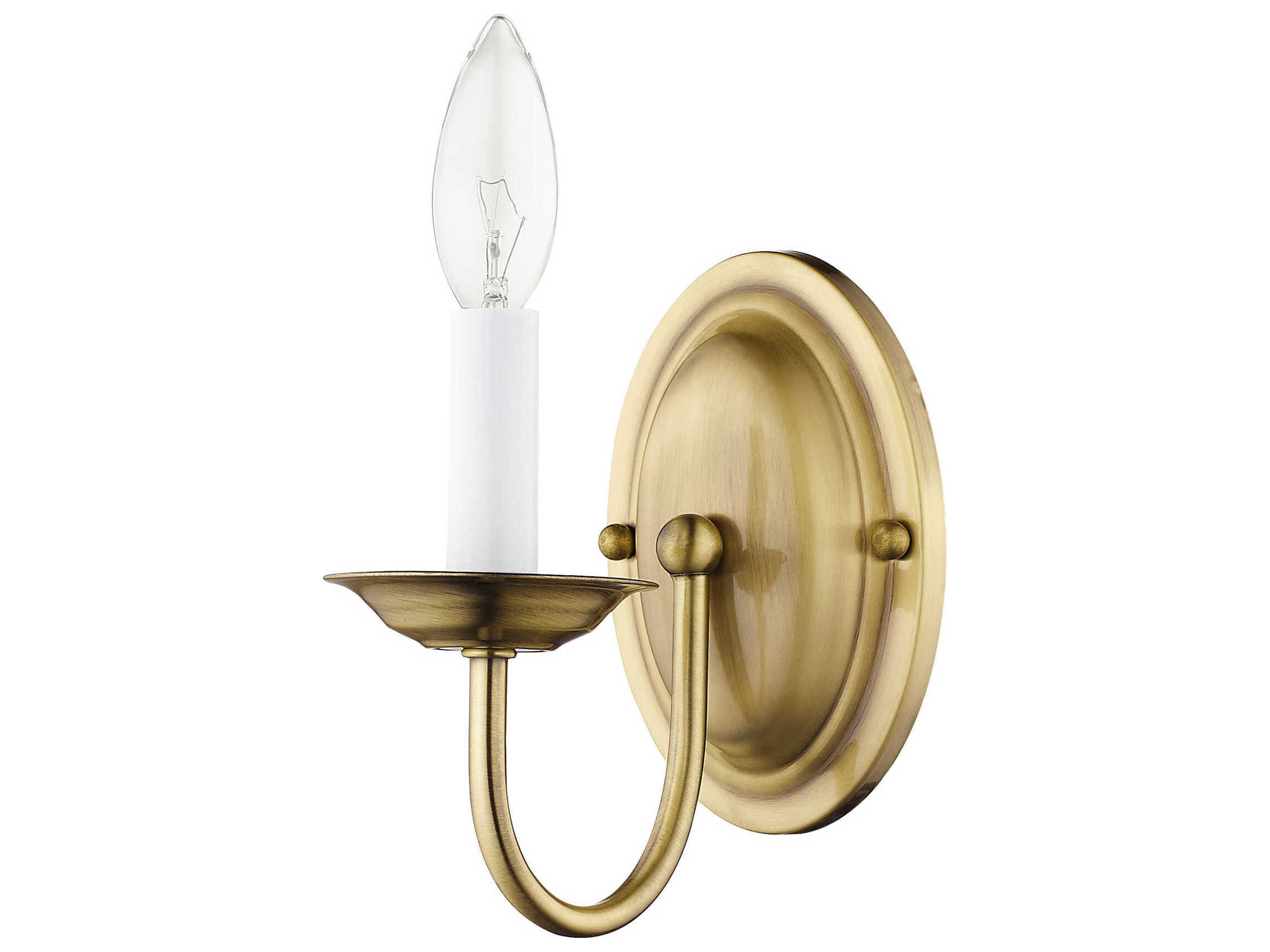Livex Lighting Home Basics 1-Light Antique Brass Wall Sconce