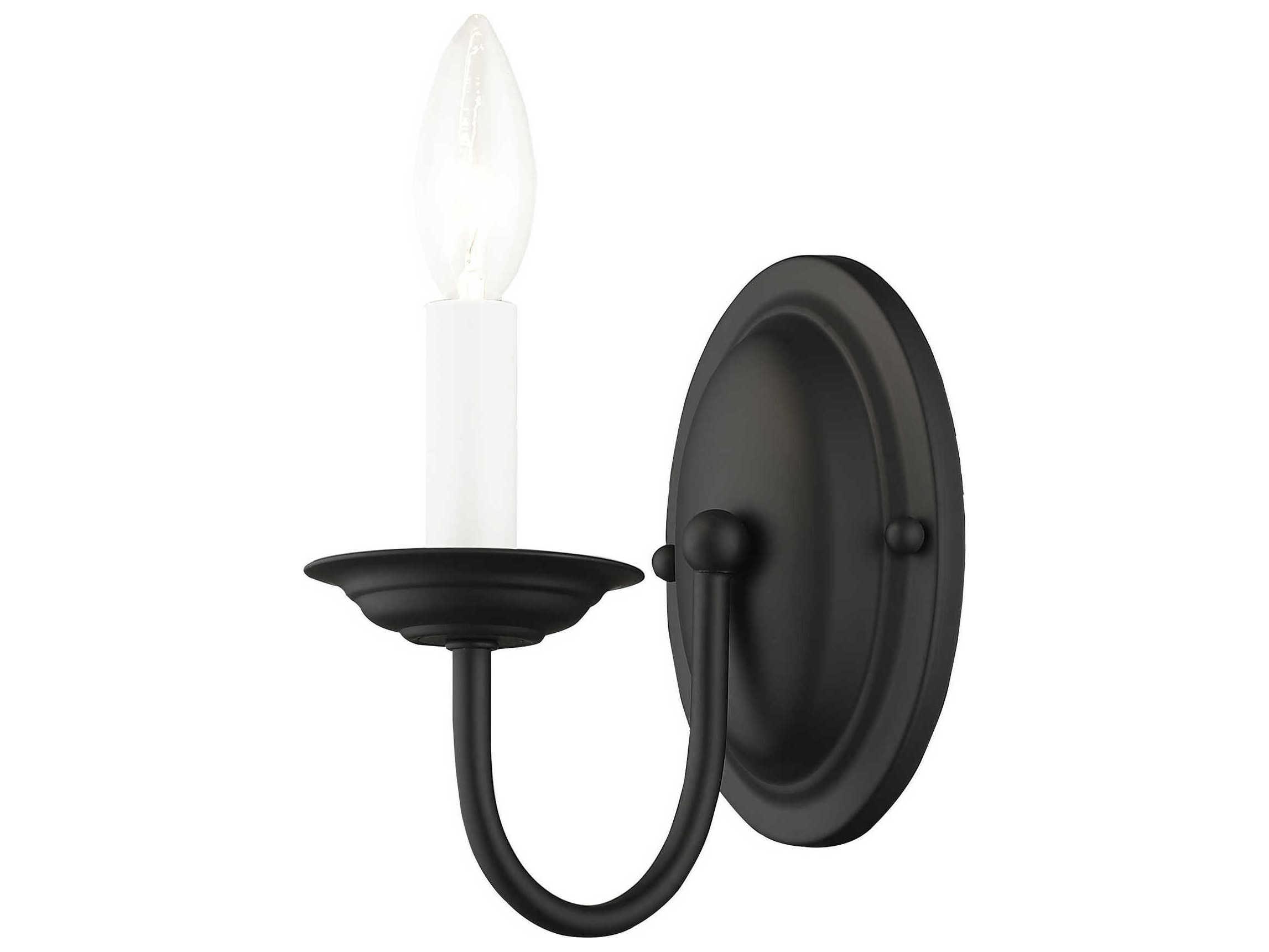Livex Lighting Home Basics 1-Light Black Wall Sconce