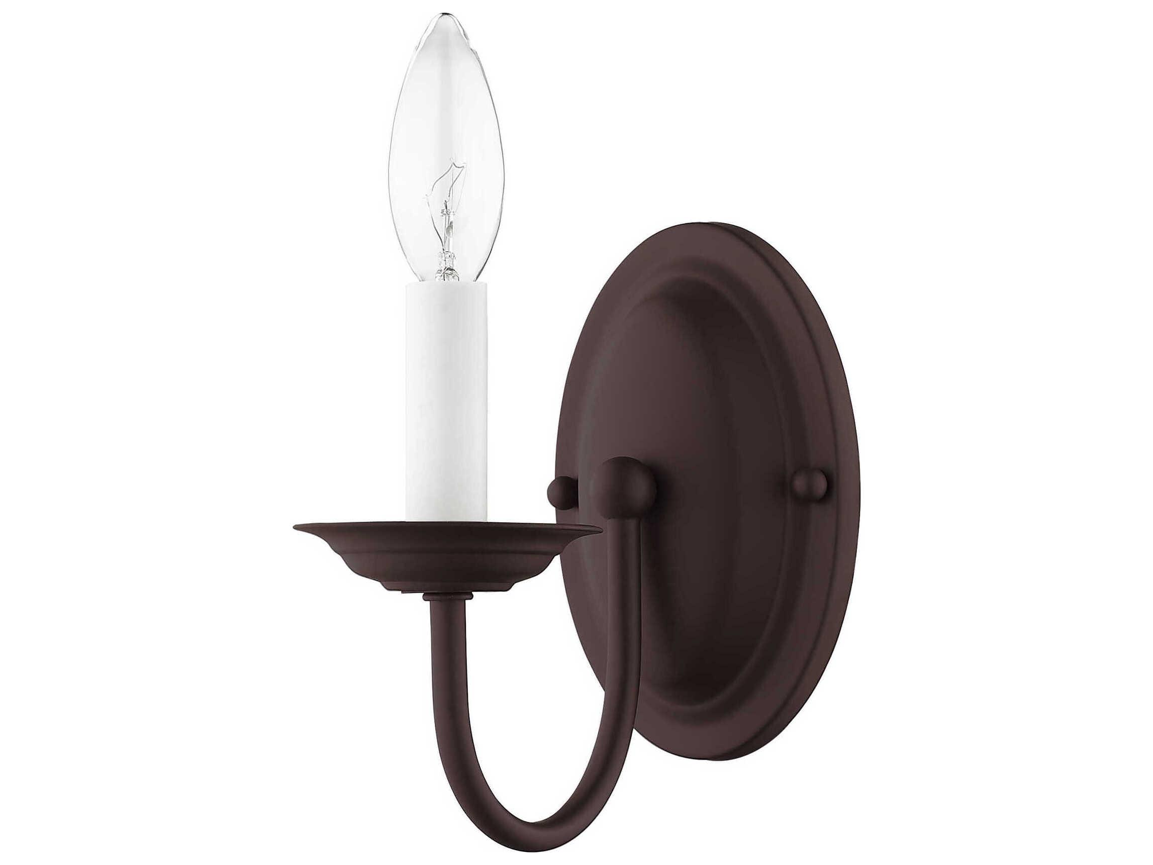 Livex Lighting Home Basics 1-Light Bronze Wall Sconce