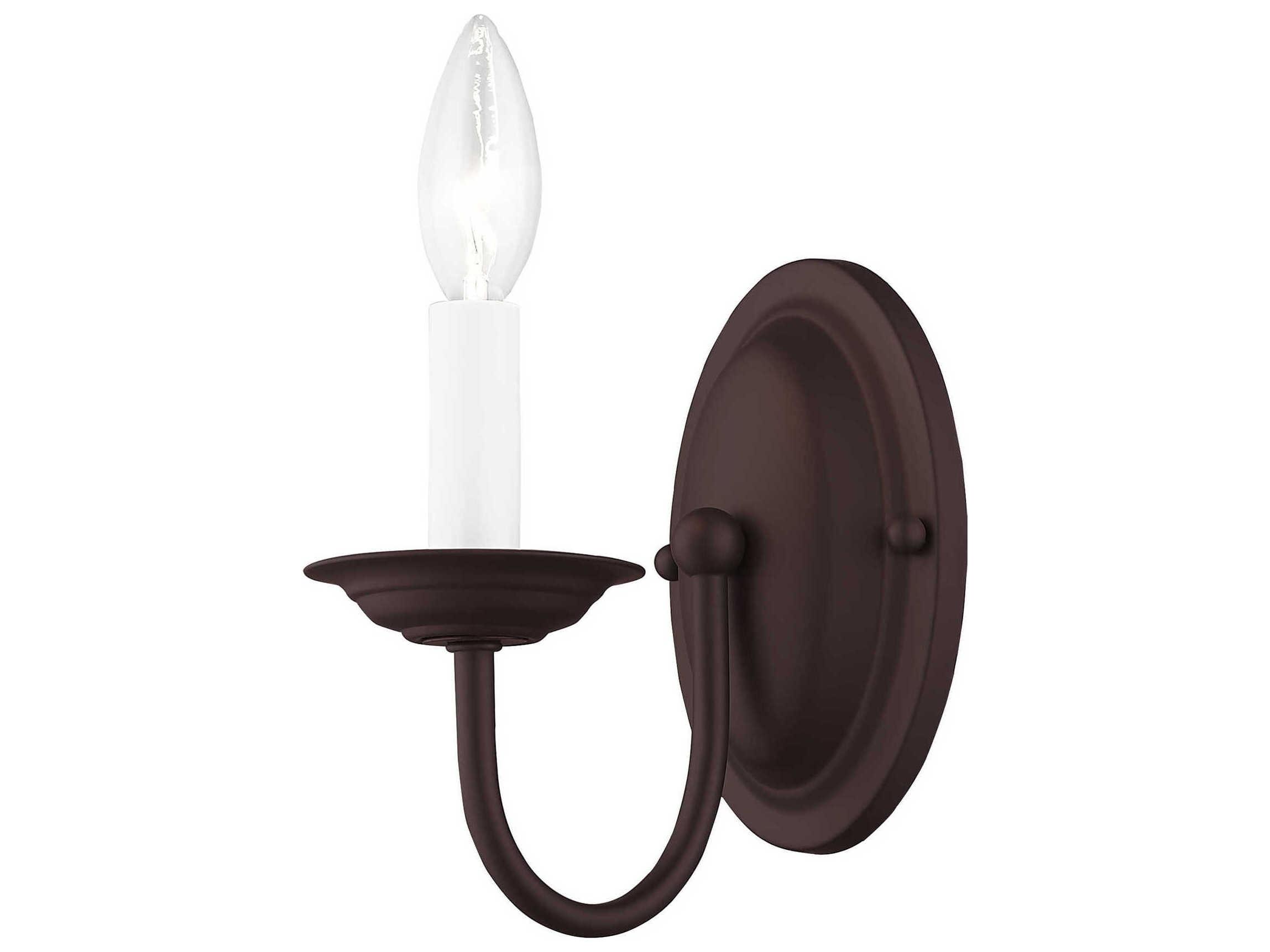 Livex Lighting Home Basics 1-Light Bronze Wall Sconce