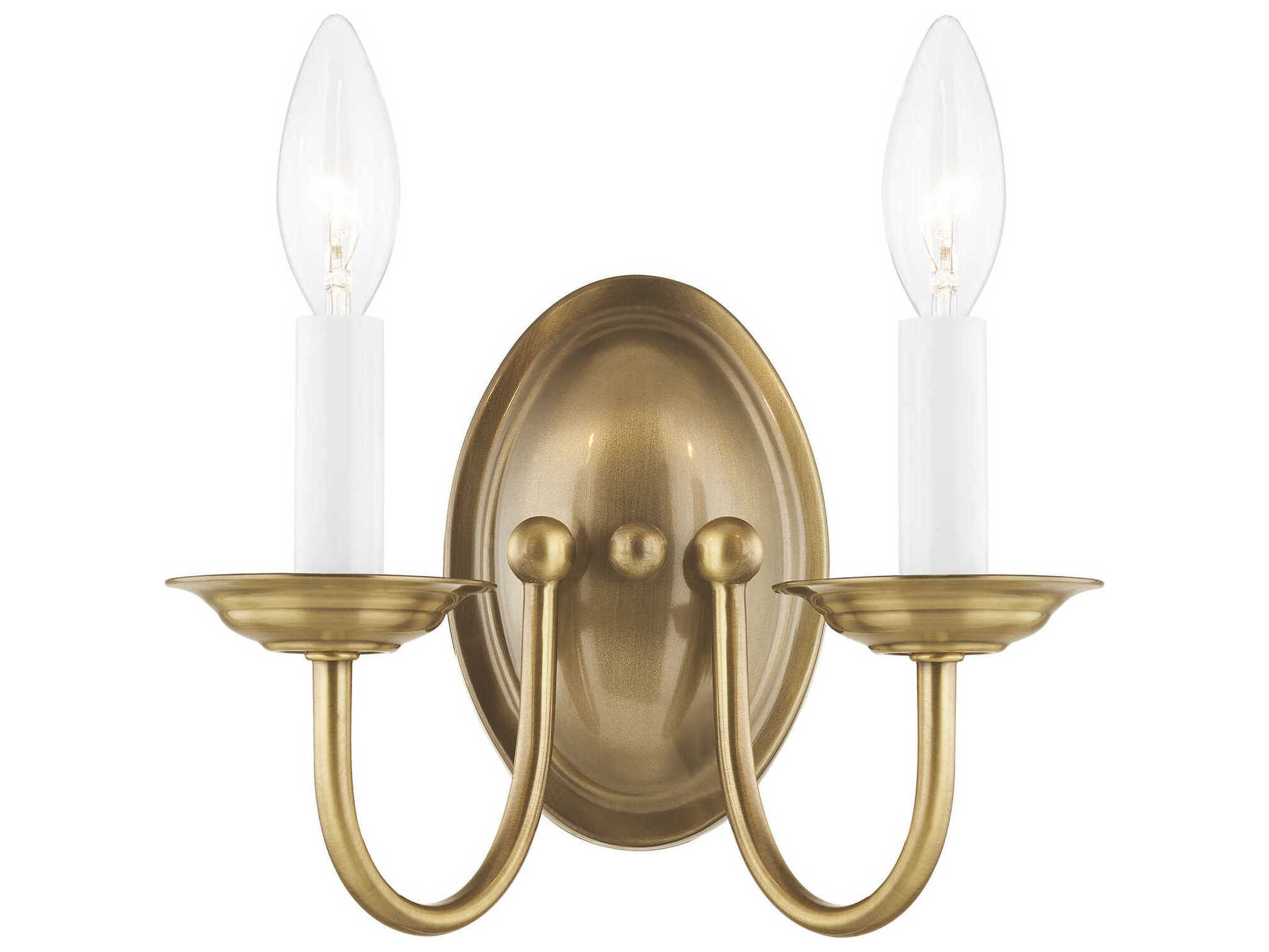 Livex Lighting Home Basics 2-Light Antique Brass Wall Sconce