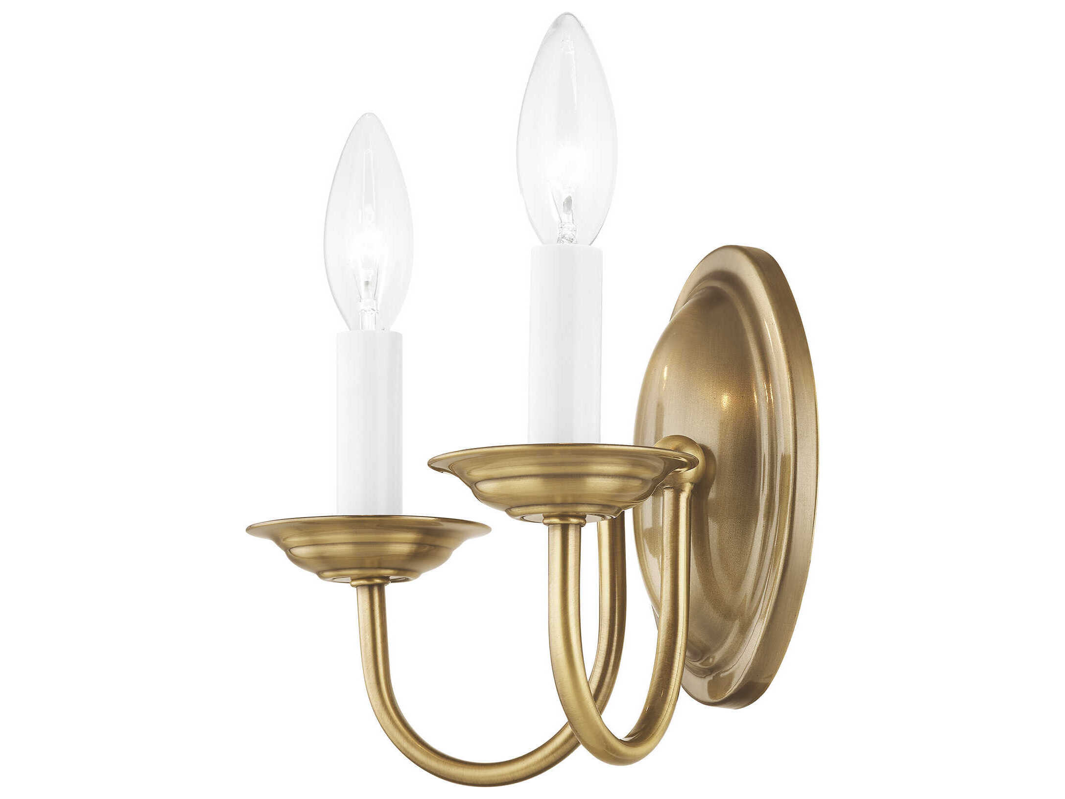 Livex Lighting Home Basics 2-Light Antique Brass Wall Sconce