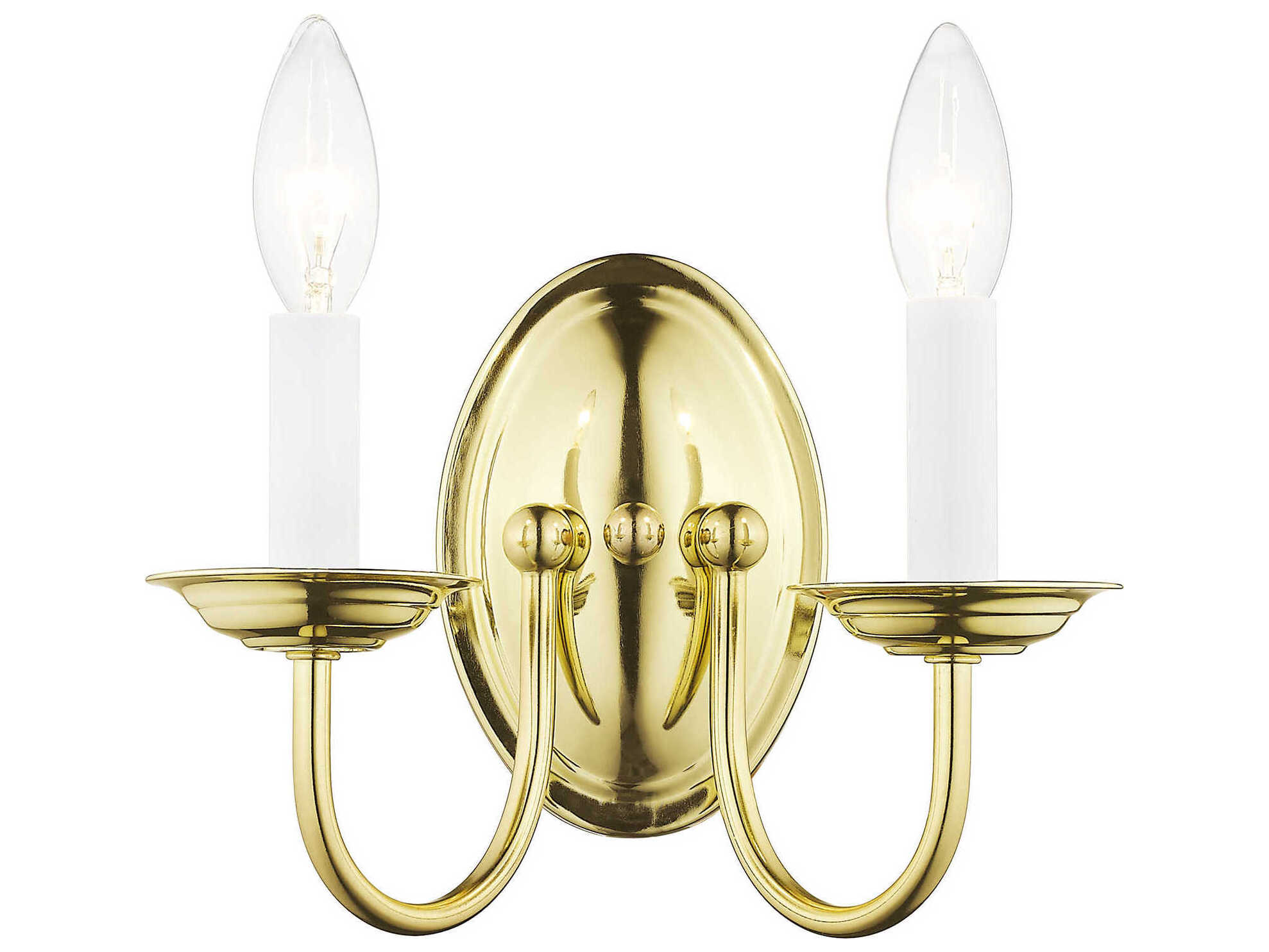 Livex Lighting Home Basics 2-Light Polished Brass Wall Sconce