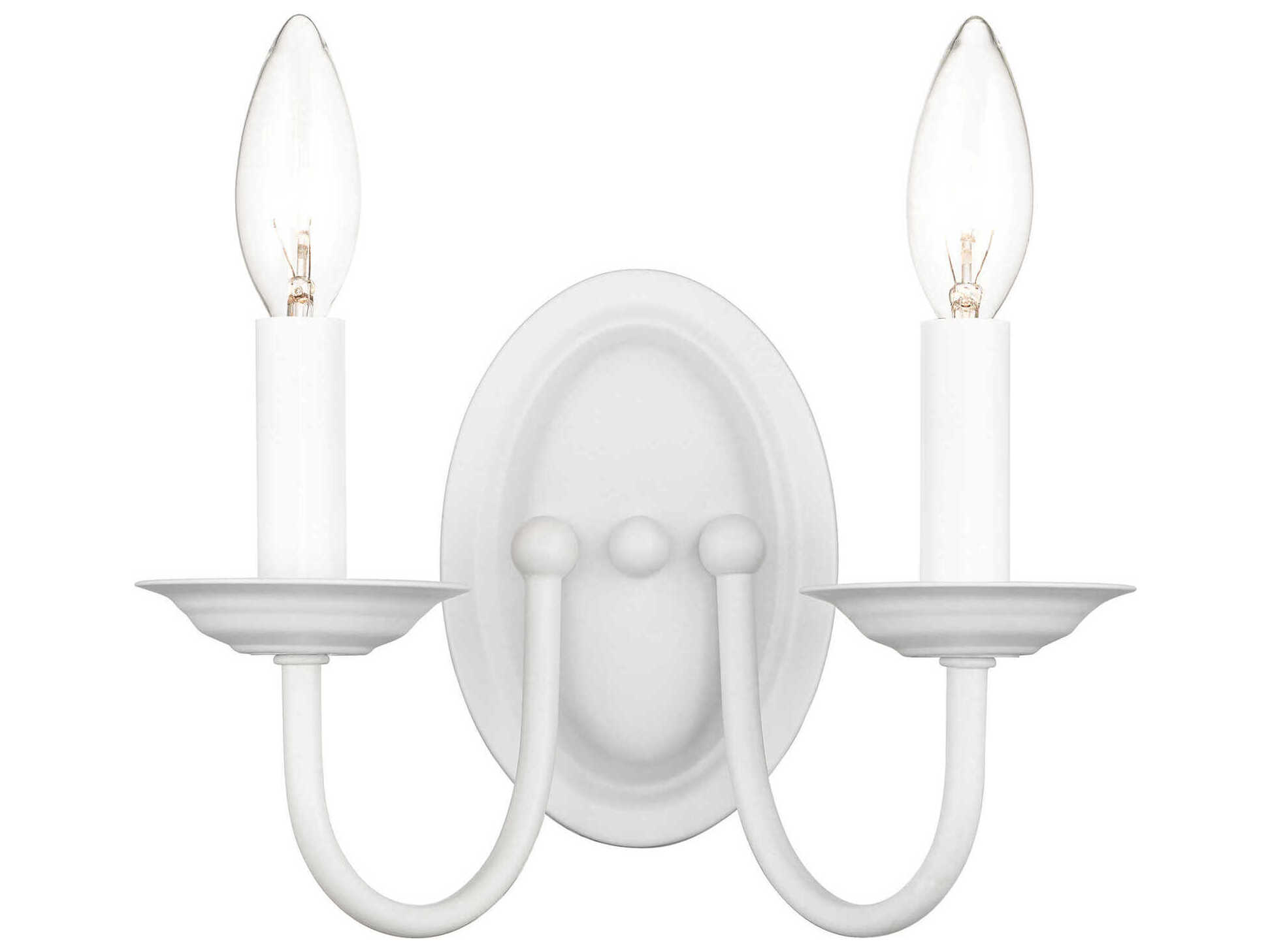 Livex Lighting Home Basics 2-Light White Wall Sconce