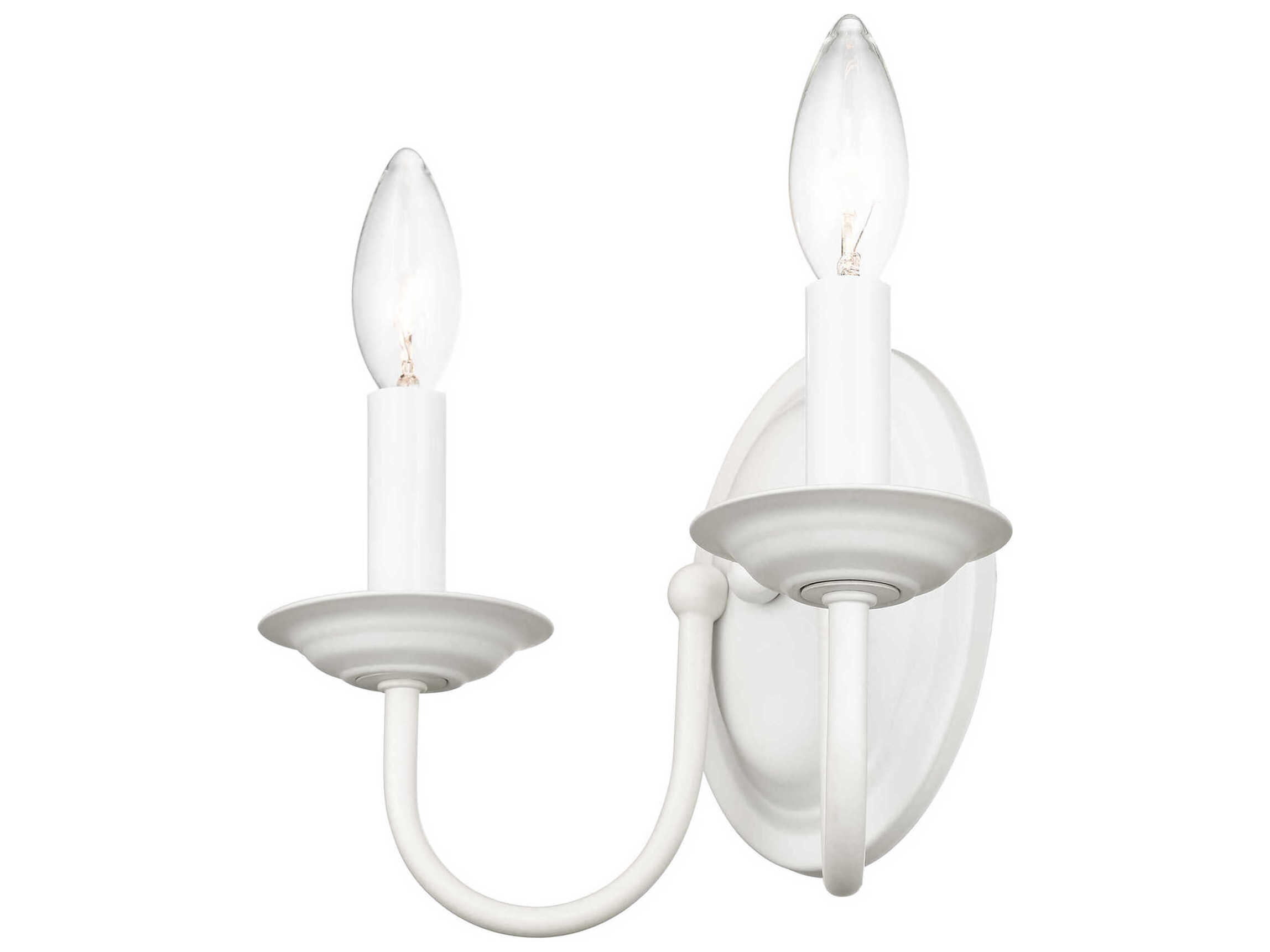 Livex Lighting Home Basics 2-Light White Wall Sconce