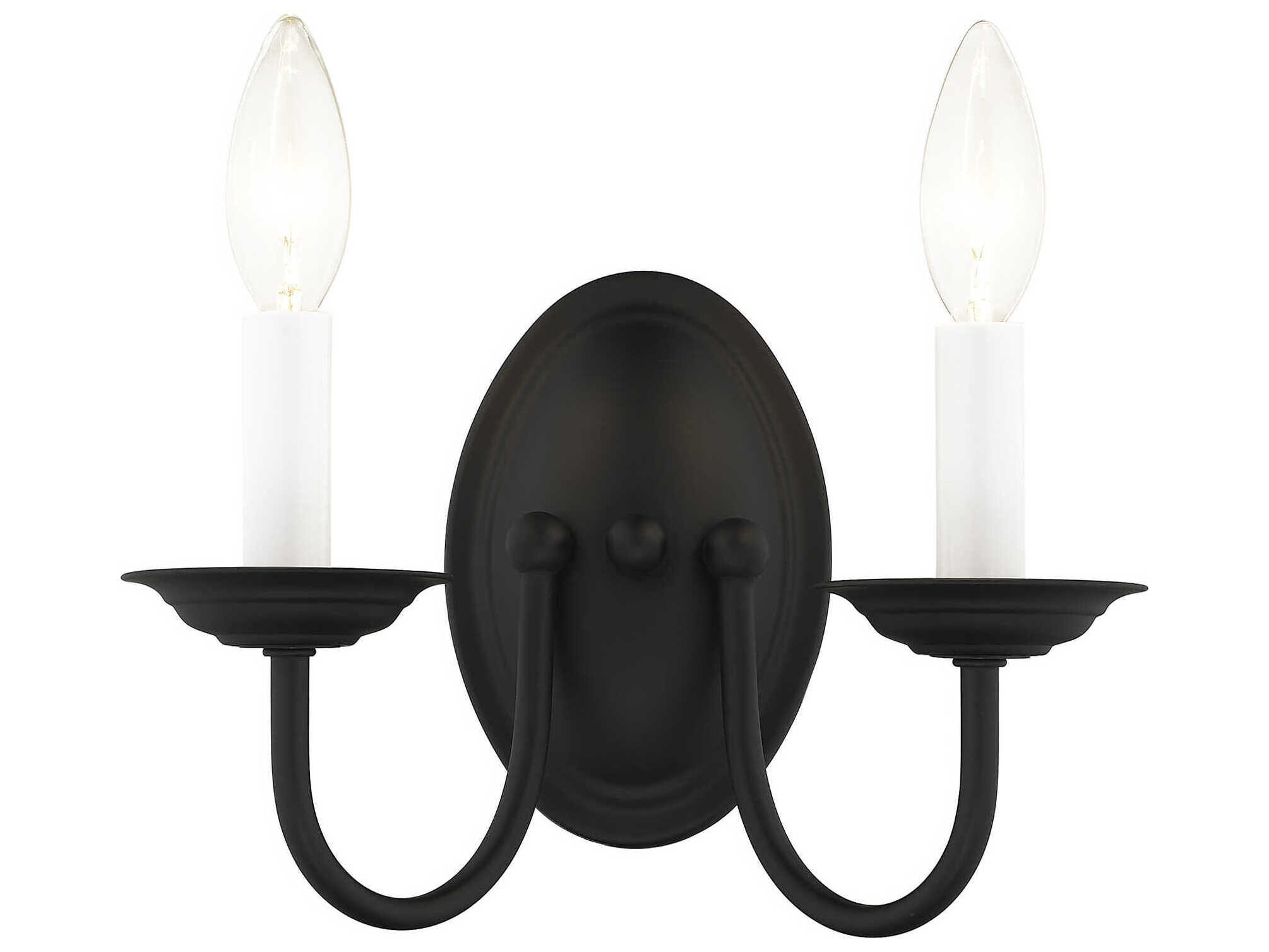 Livex Lighting Home Basics 2-Light Black Wall Sconce