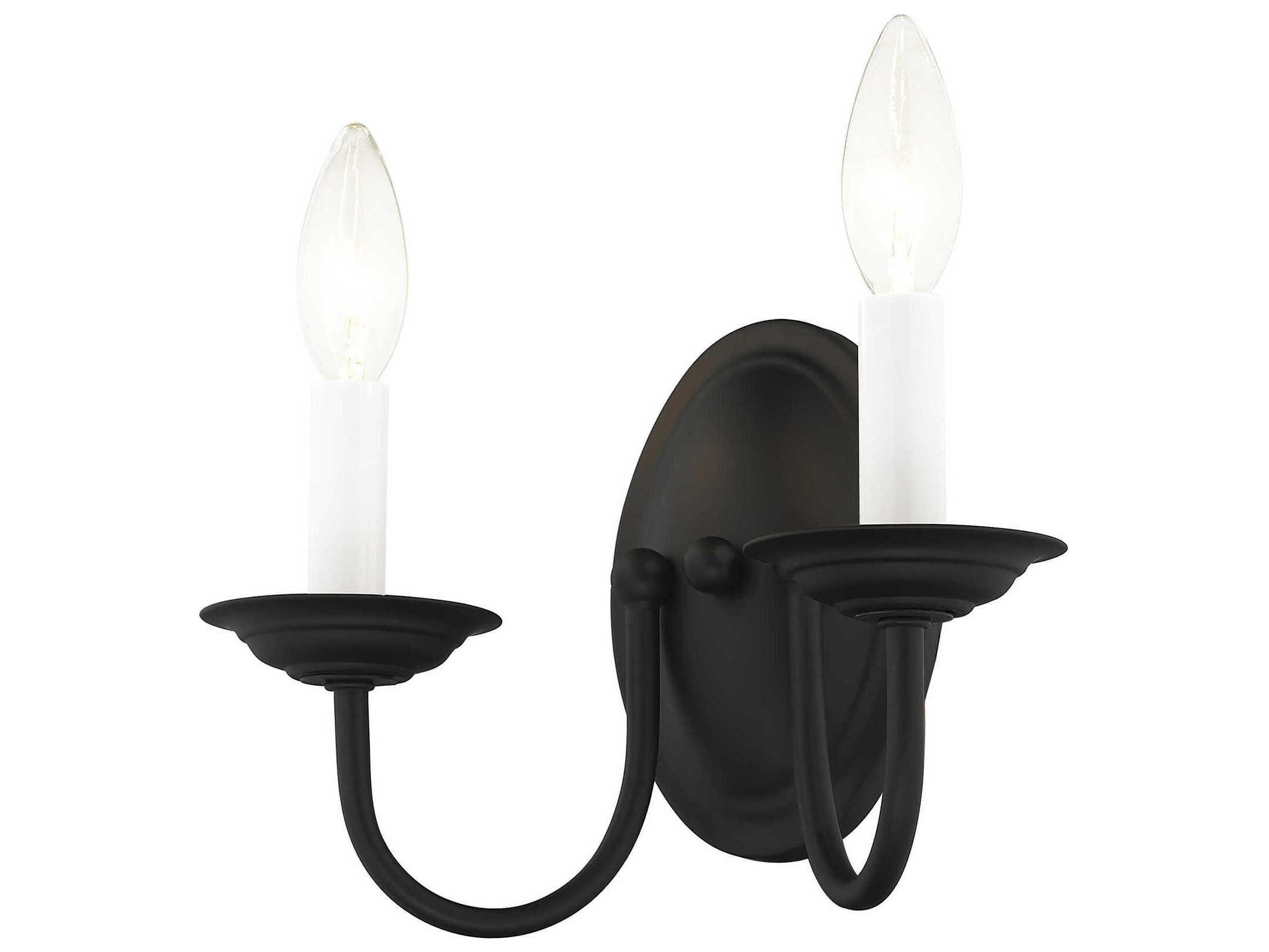Livex Lighting Home Basics 2-Light Black Wall Sconce