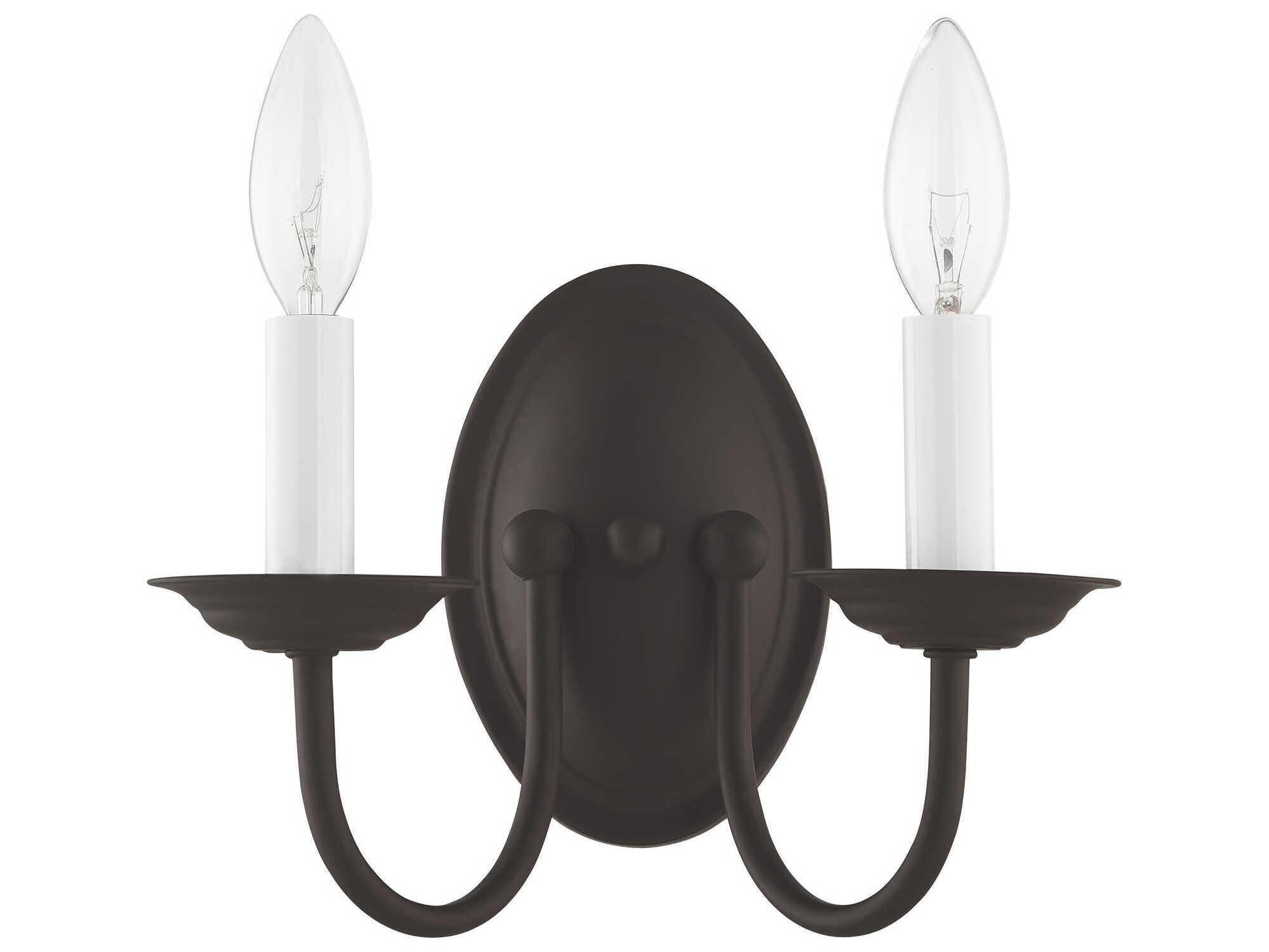Livex Lighting Home Basics 2-Light Bronze Wall Sconce