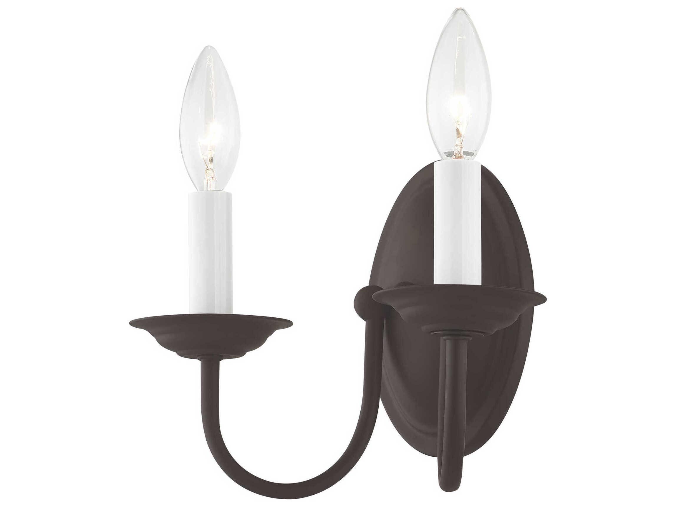 Livex Lighting Home Basics 2-Light Bronze Wall Sconce