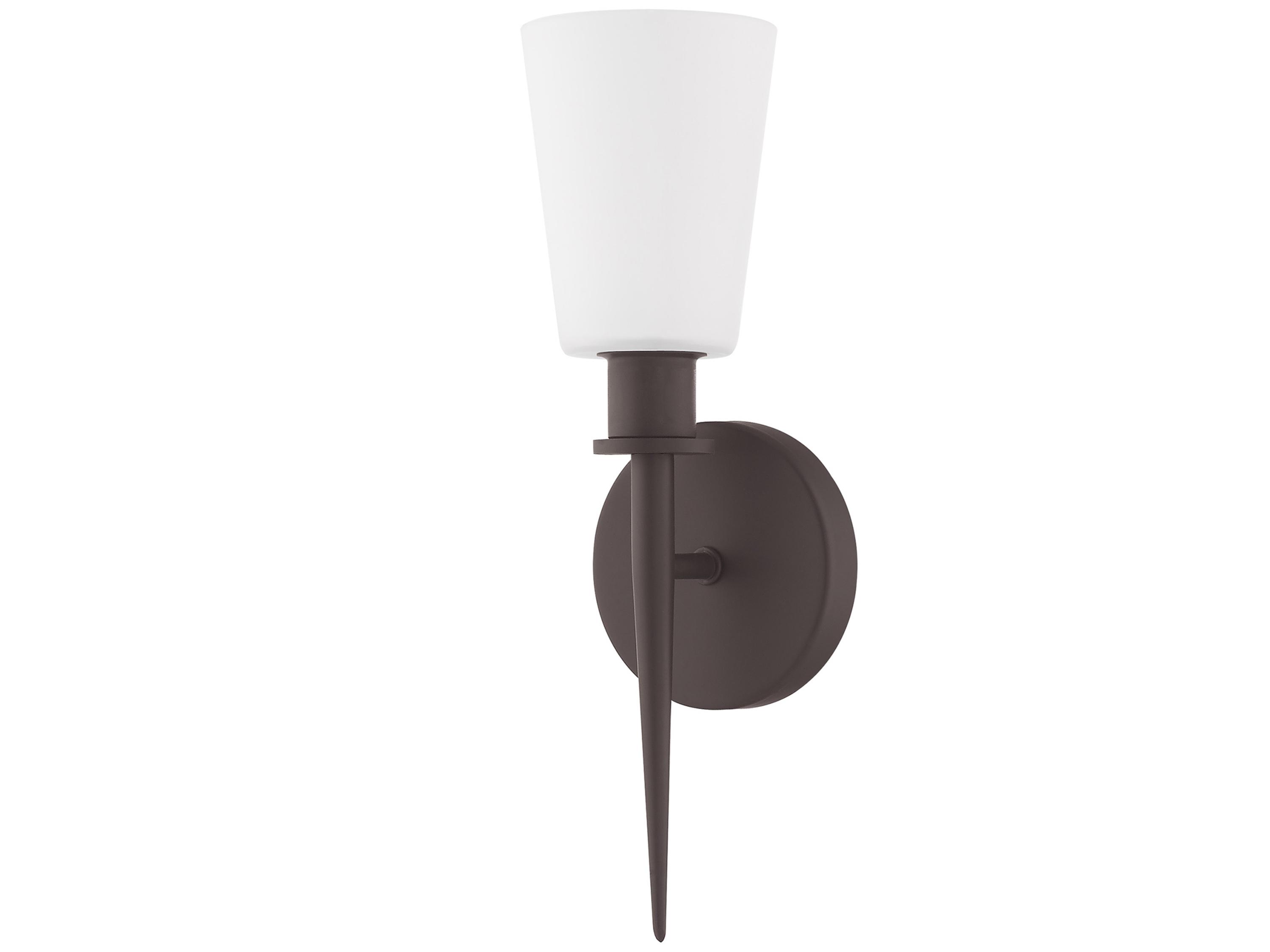 Livex Lighting Witten 1-Light Bronze Glass Wall Sconce