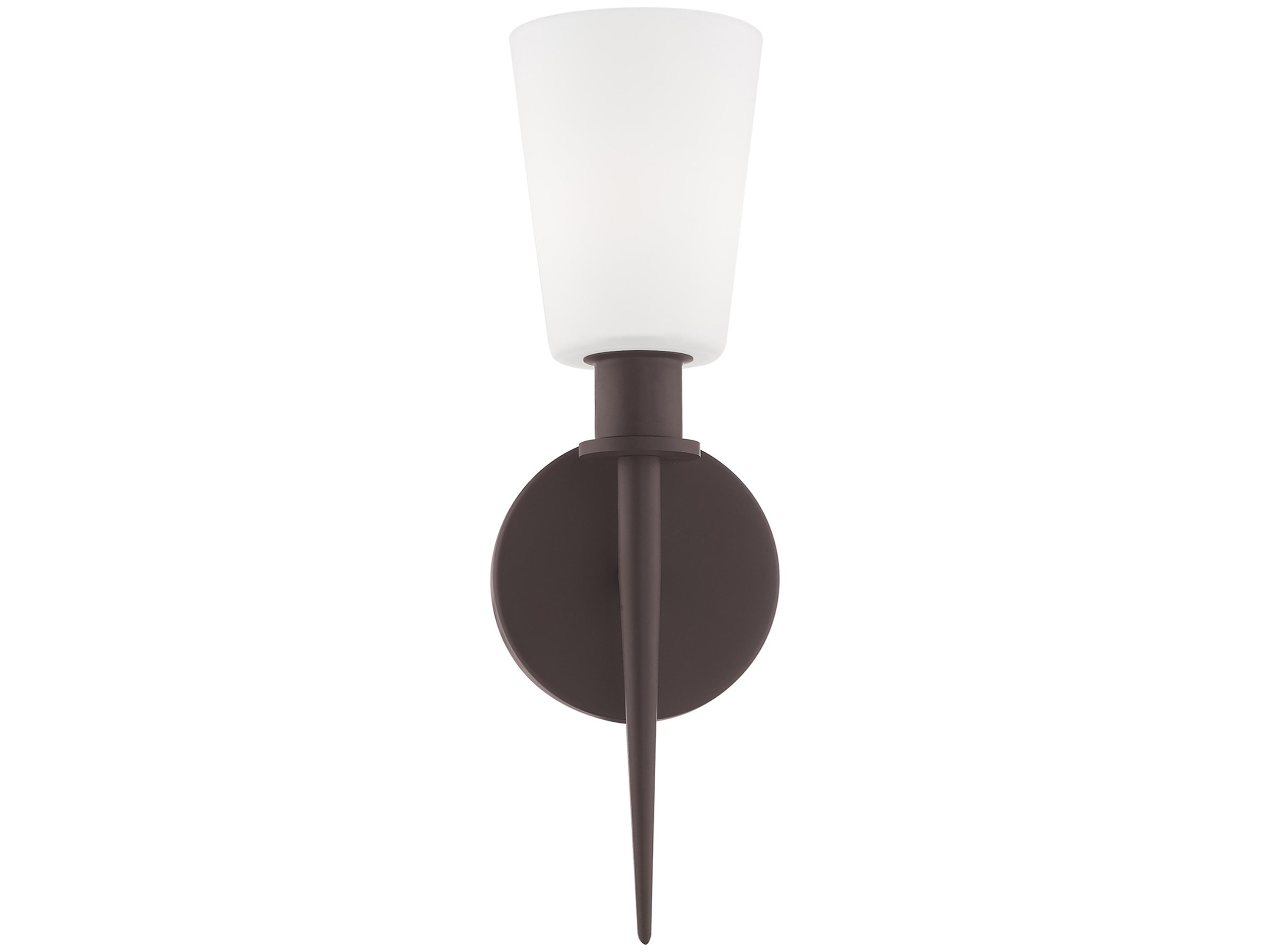 Livex Lighting Witten 1-Light Bronze Glass Wall Sconce