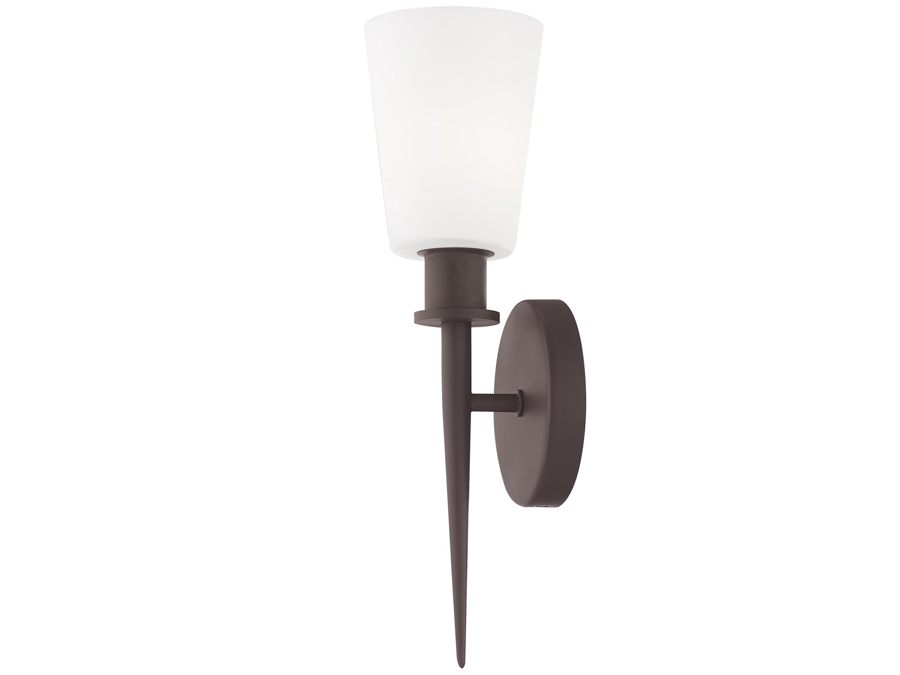 Livex Lighting Witten 1-Light Bronze Glass Wall Sconce