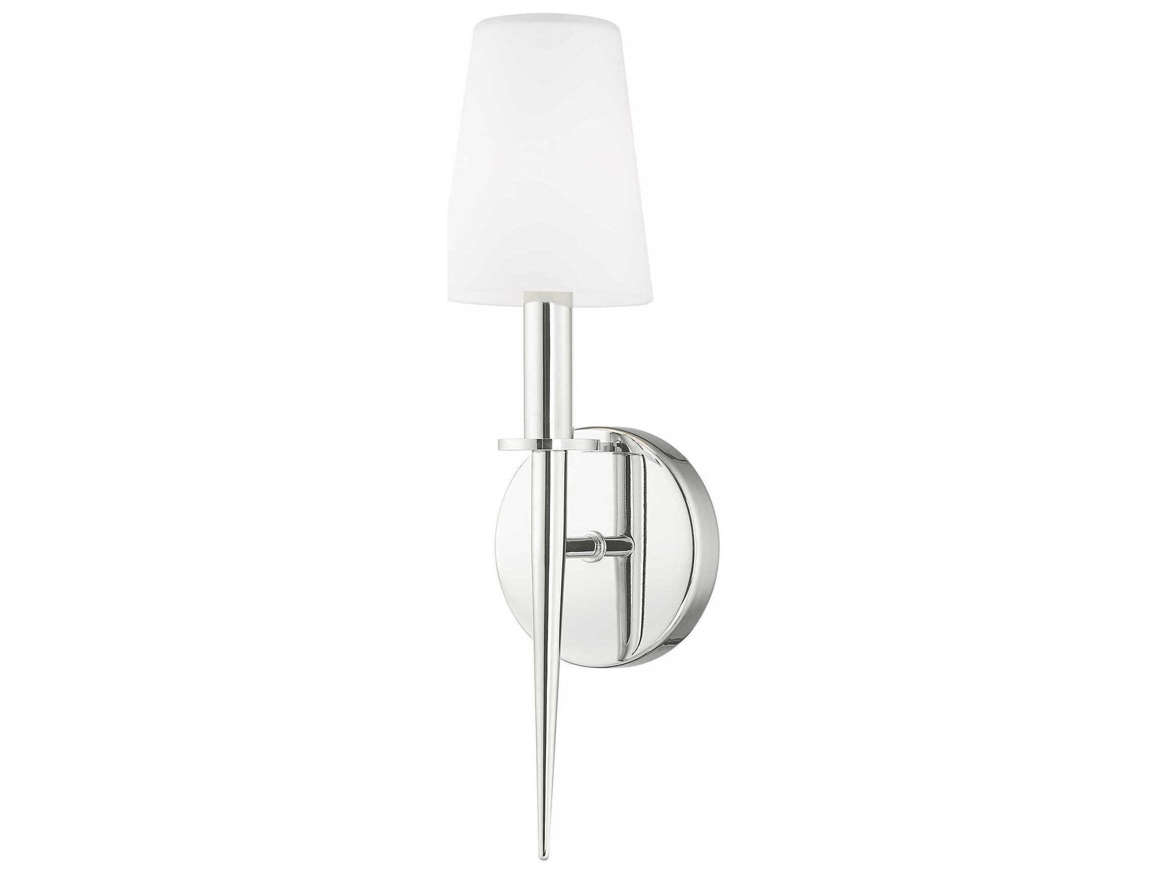 Livex Lighting Witten 1-Light Polished Chrome Glass Wall Sconce