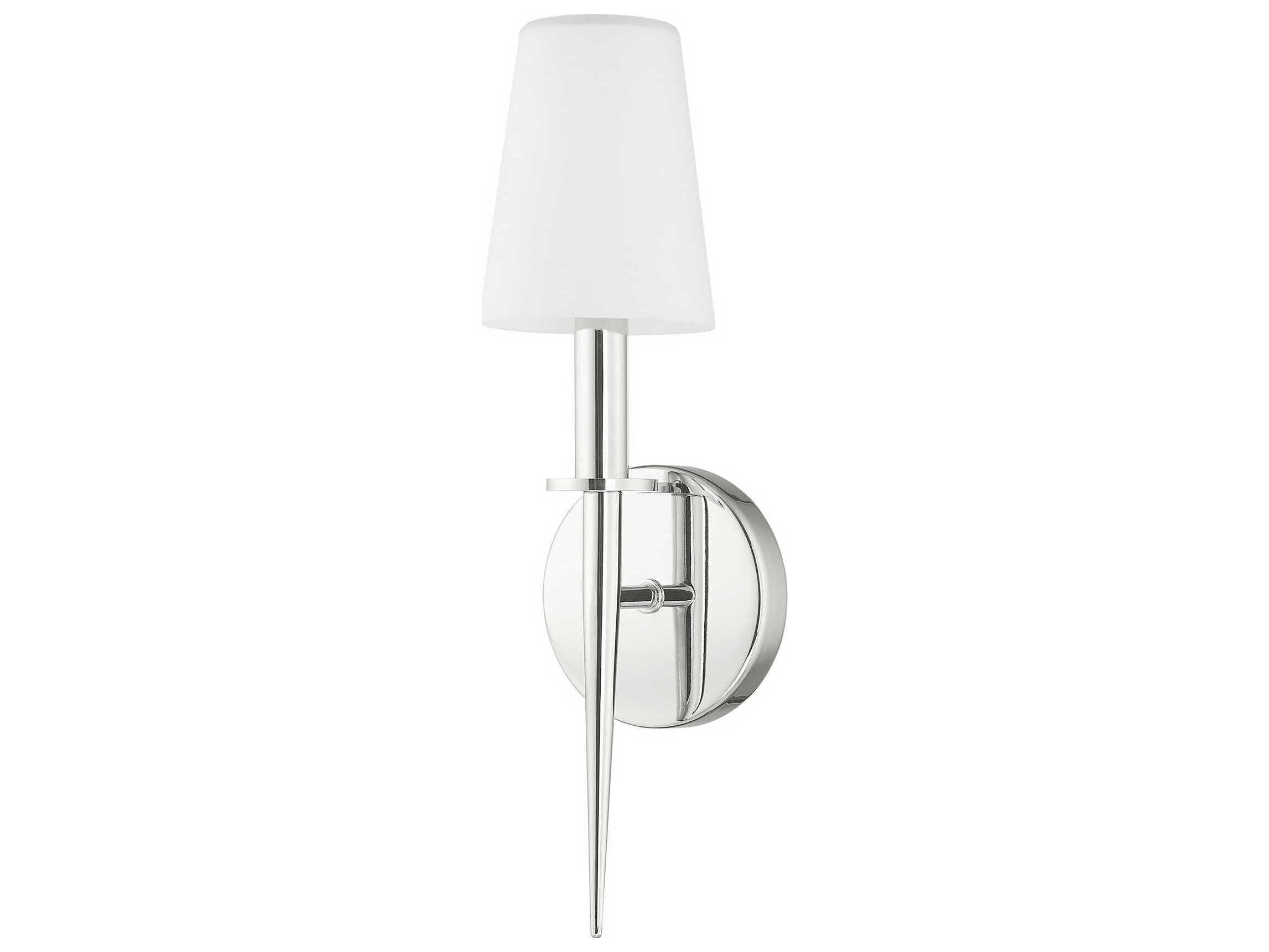 Livex Lighting Witten 1-Light Polished Chrome Glass Wall Sconce