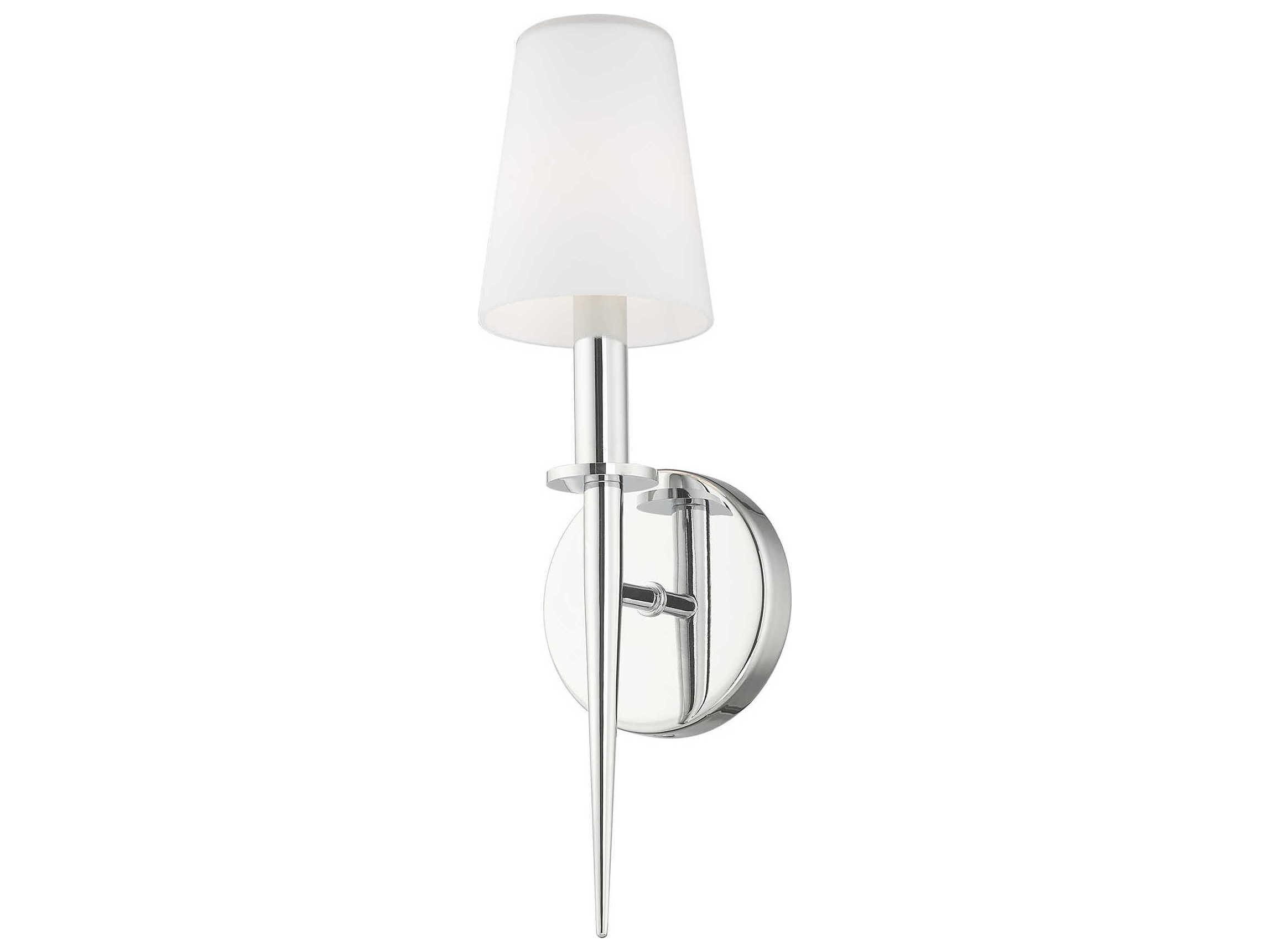 Livex Lighting Witten 1-Light Polished Chrome Glass Wall Sconce