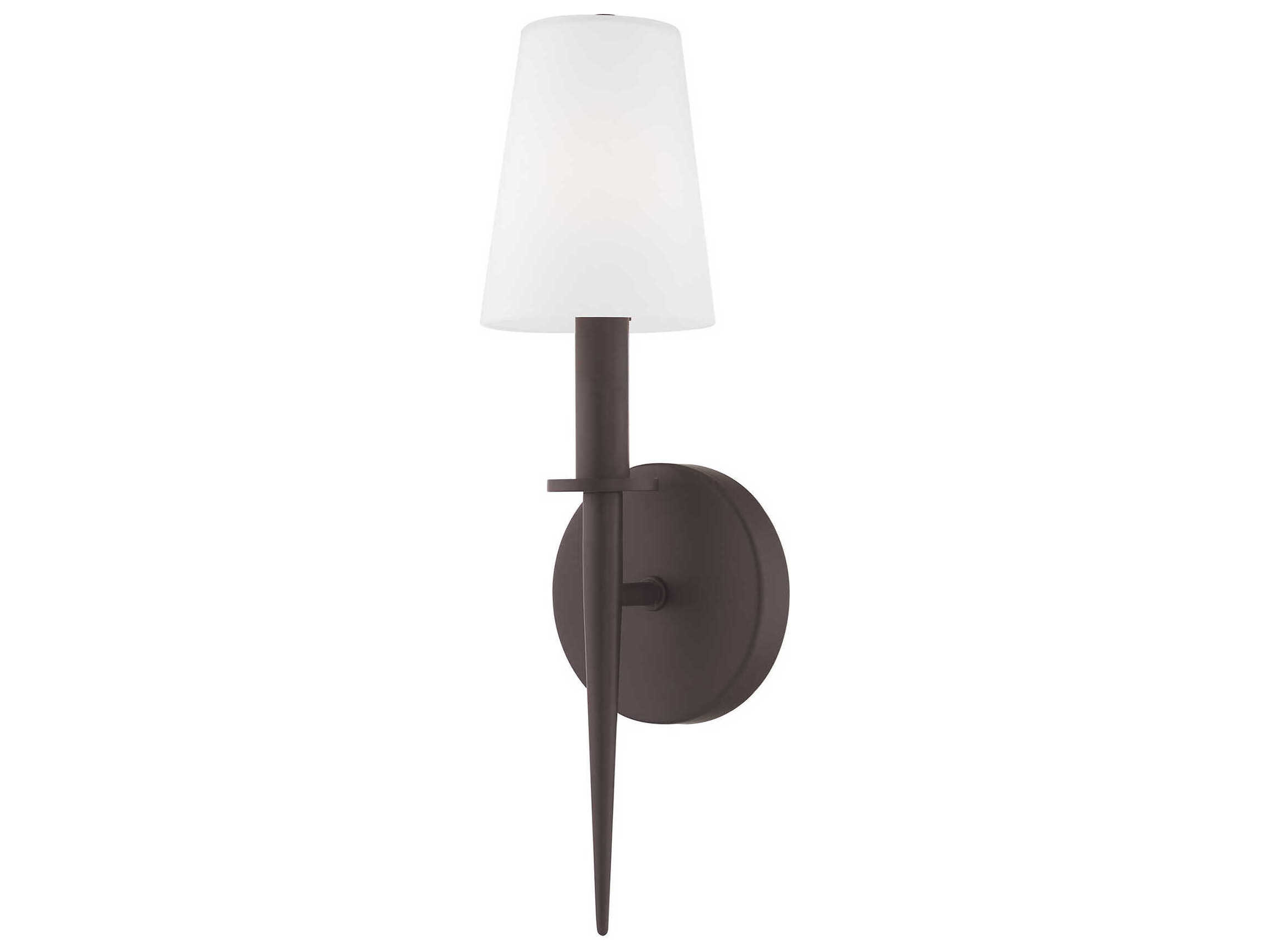 Livex Lighting Witten 1-Light Bronze Glass Wall Sconce