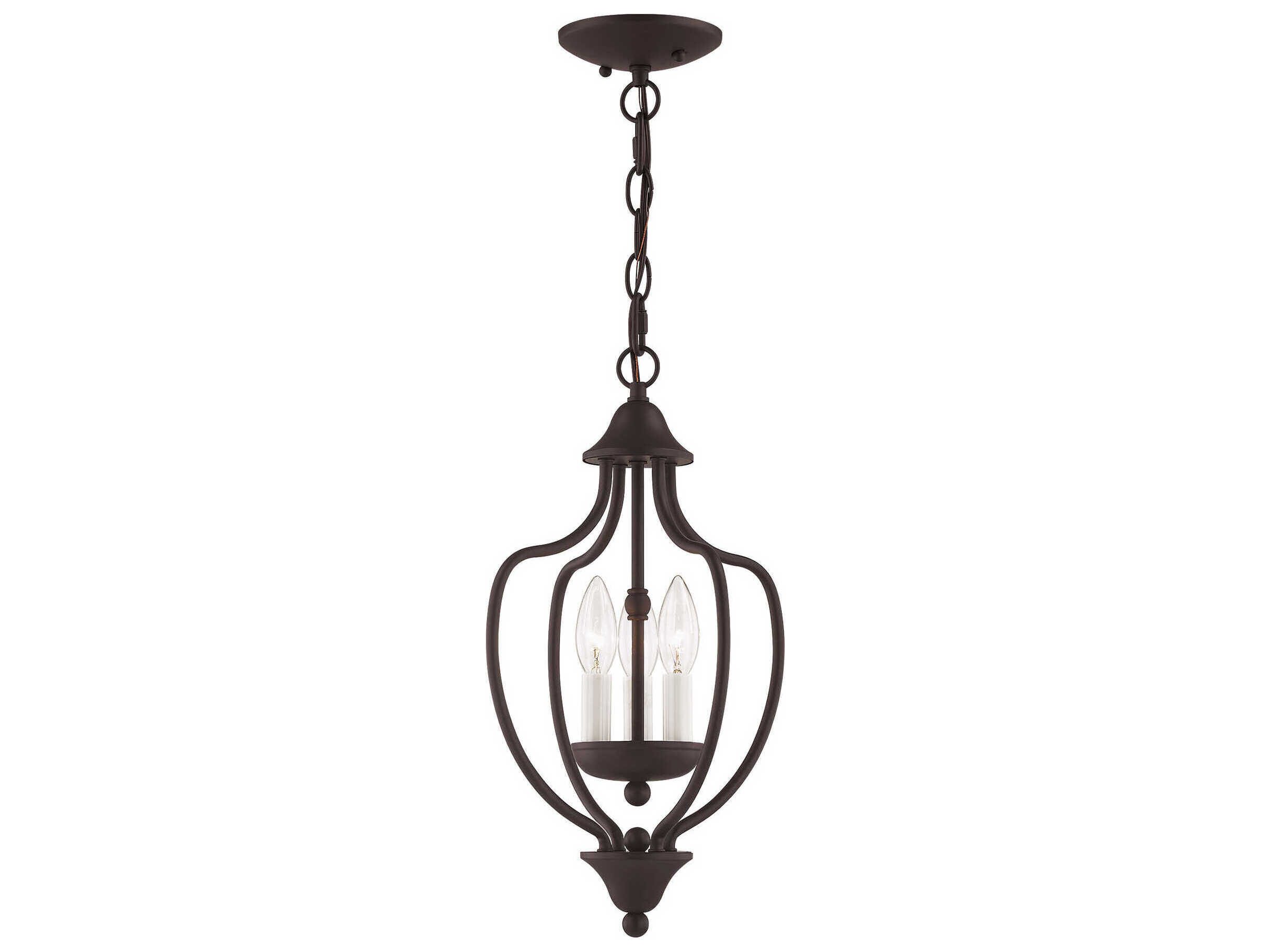 Livex Lighting Home Basics 3-Light Bronze Mini Pendant