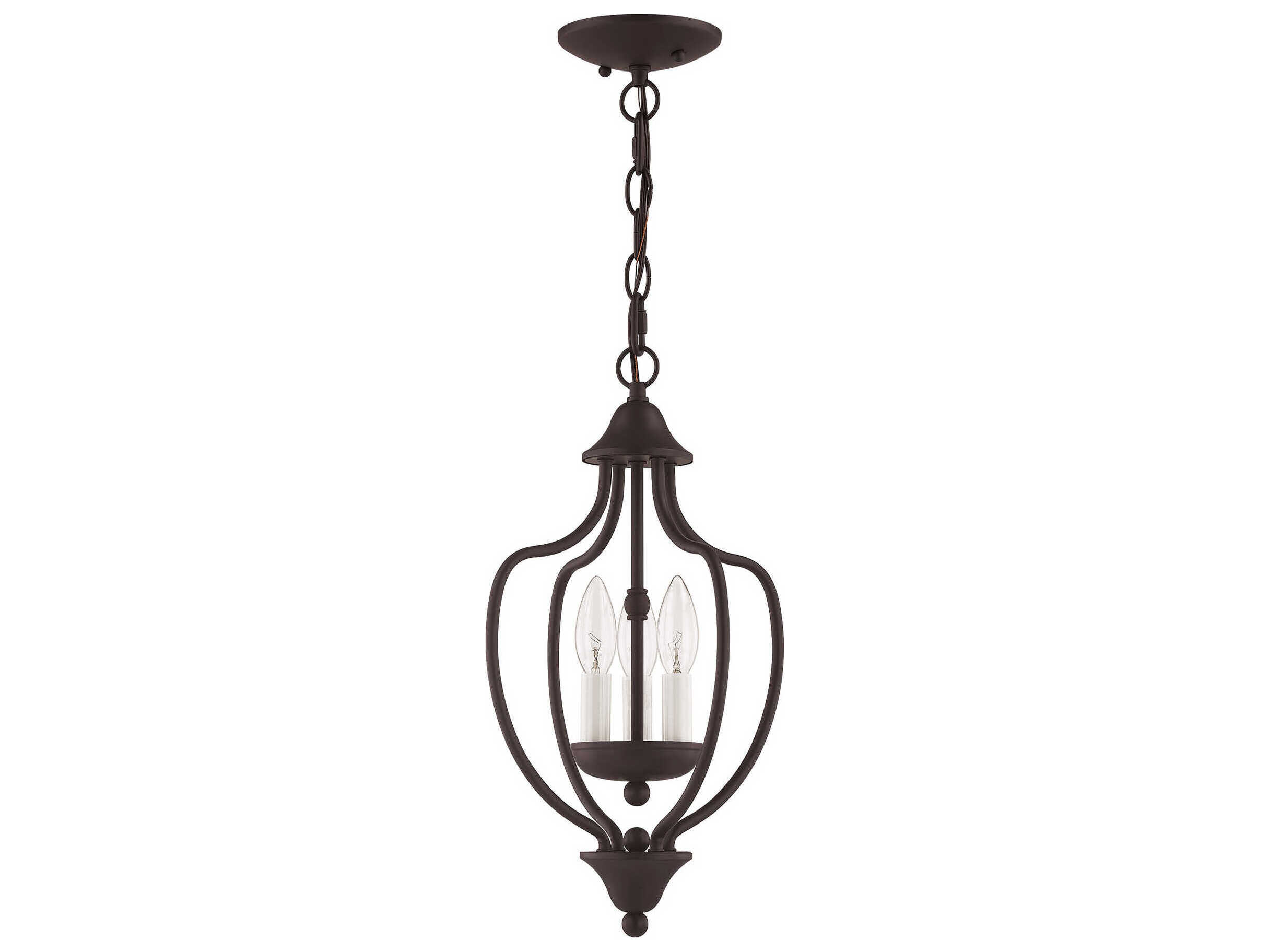 Livex Lighting Home Basics 3-Light Bronze Mini Pendant