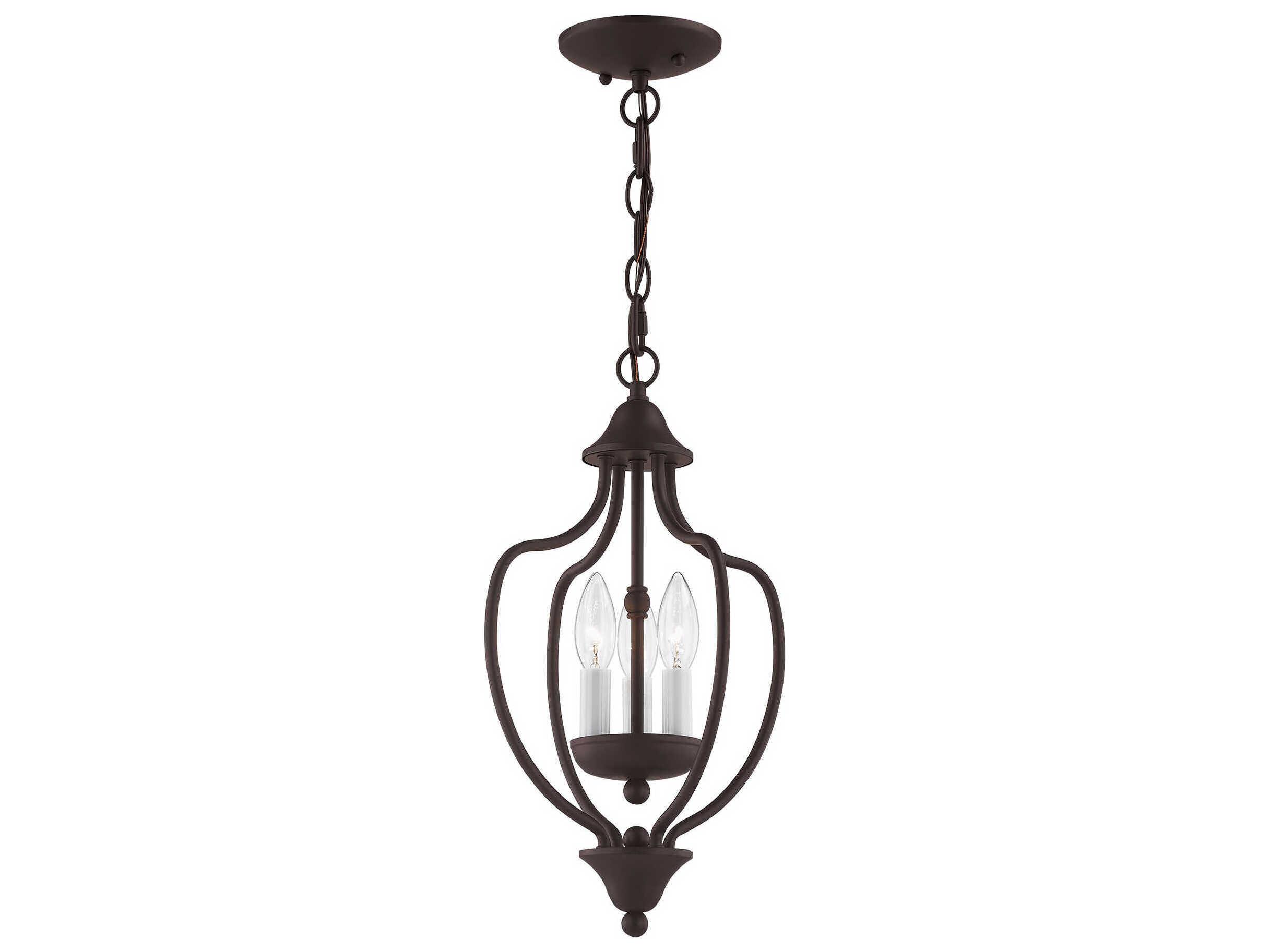 Livex Lighting Home Basics 3-Light Bronze Mini Pendant