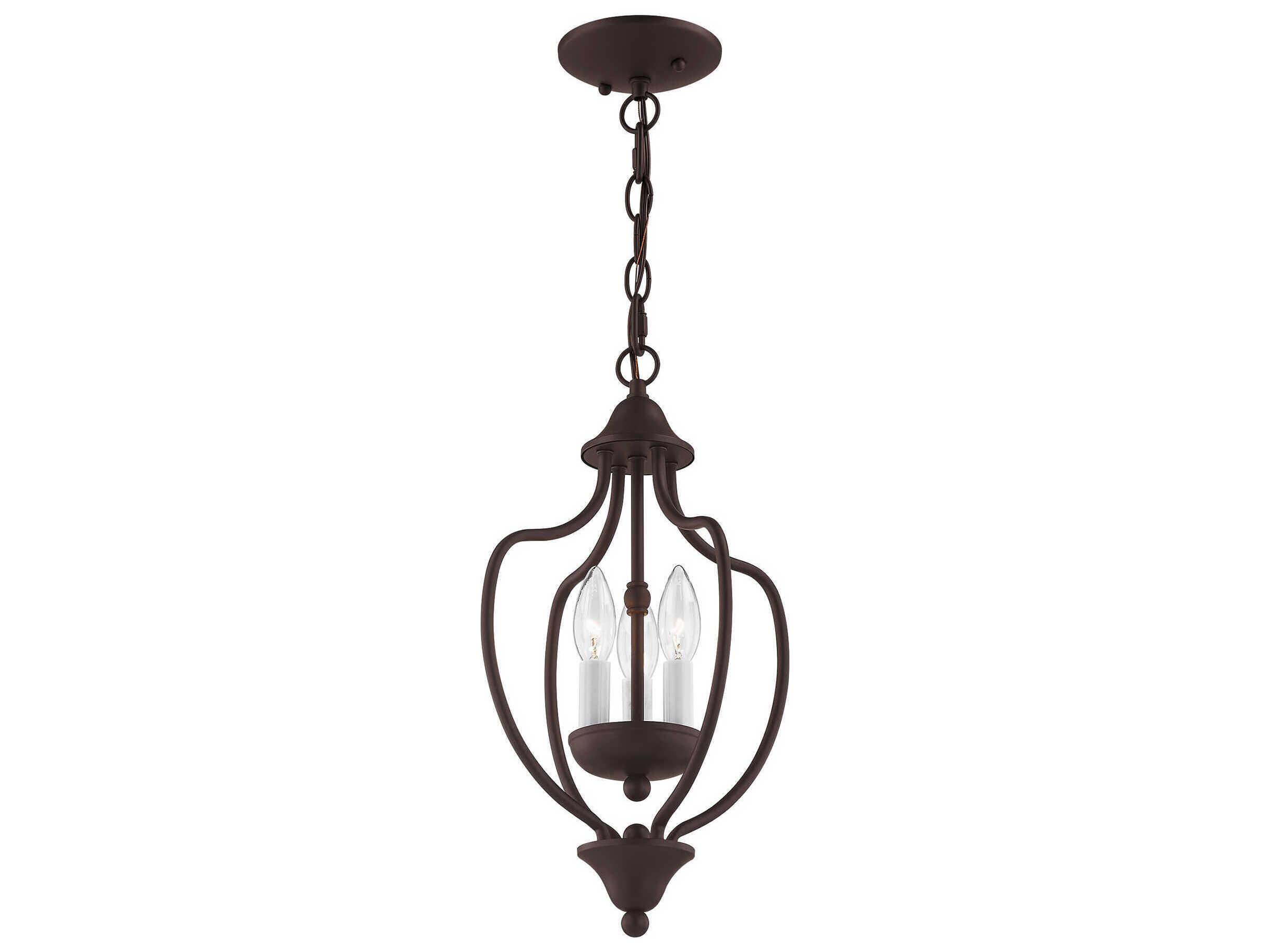 Livex Lighting Home Basics 3-Light Bronze Mini Pendant