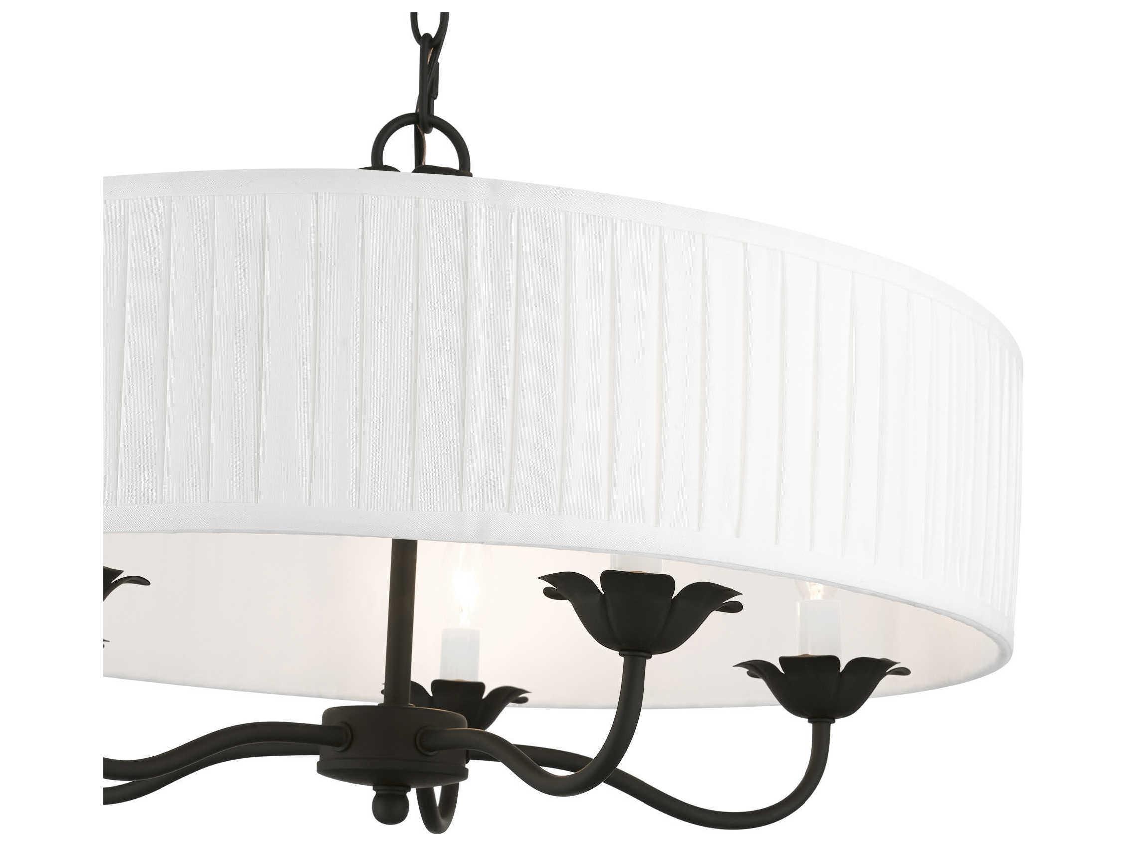 Livex Lighting Edinburgh 5-Light Black Drum Chandelier