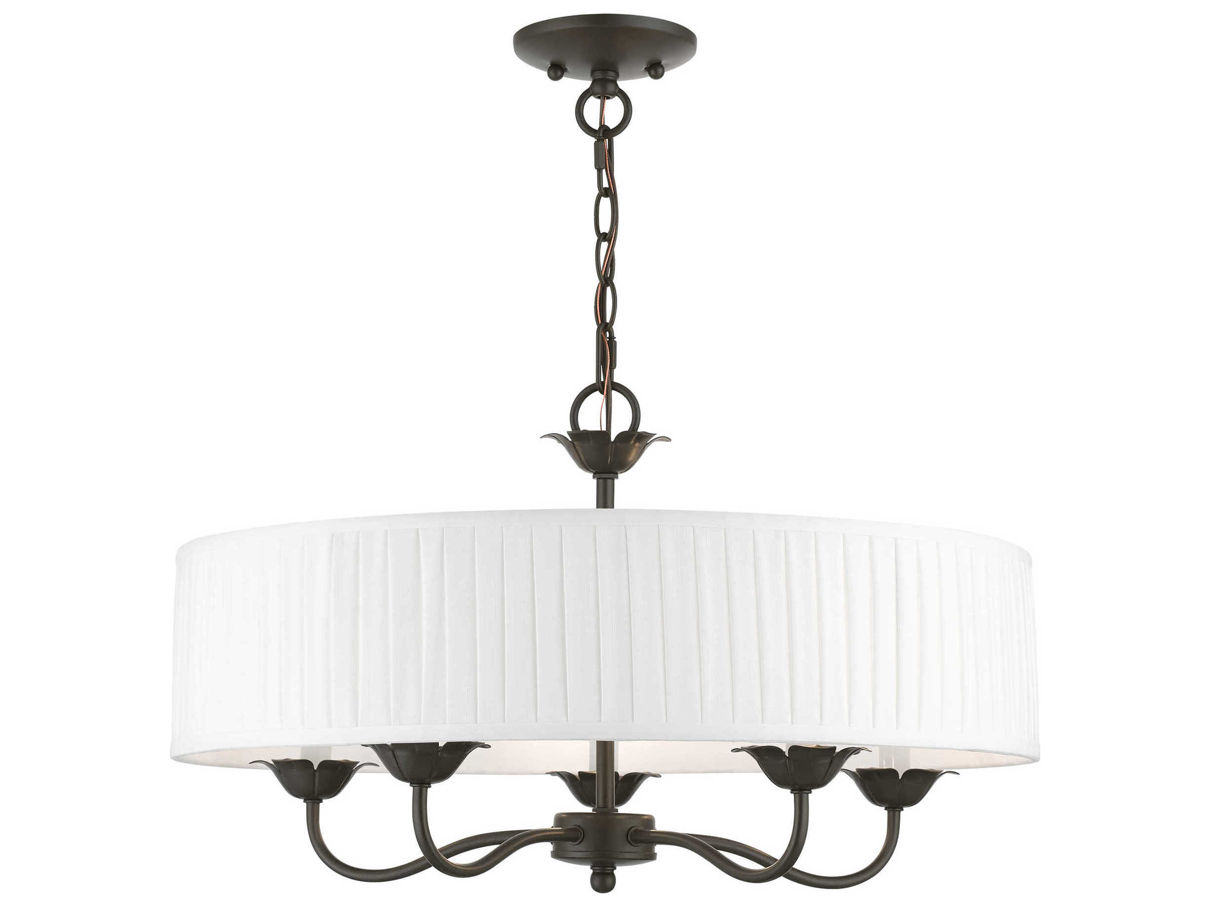 Livex Lighting Edinburgh 5-Light English Bronze Drum Chandelier