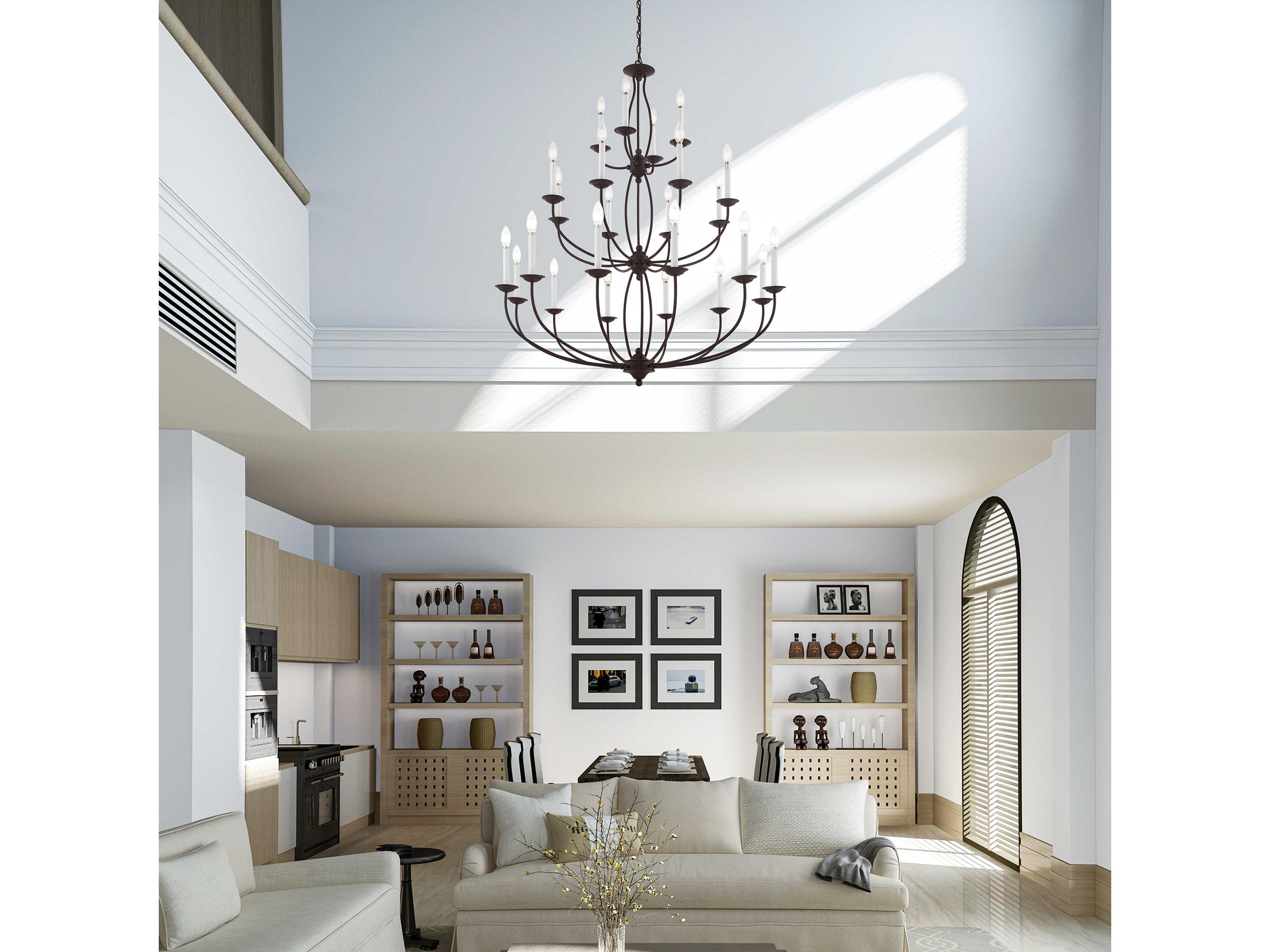 Livex Lighting Home Basics 24-Light Bronze Candelabra Chandelier