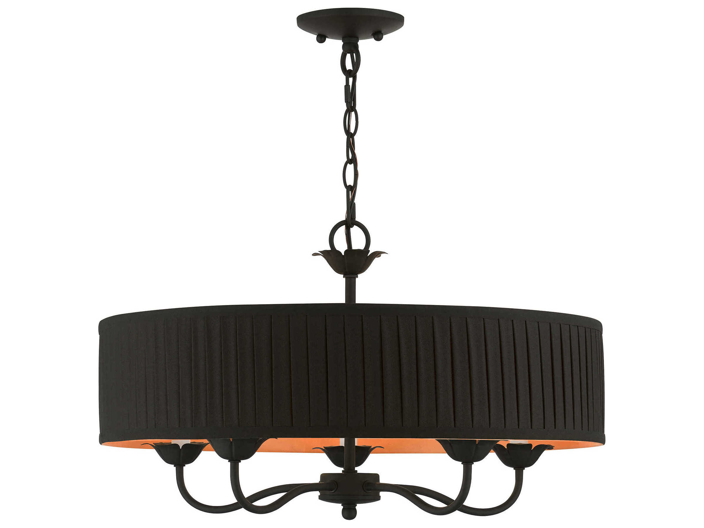 Livex Lighting Harrington 5-Light Black Drum Chandelier